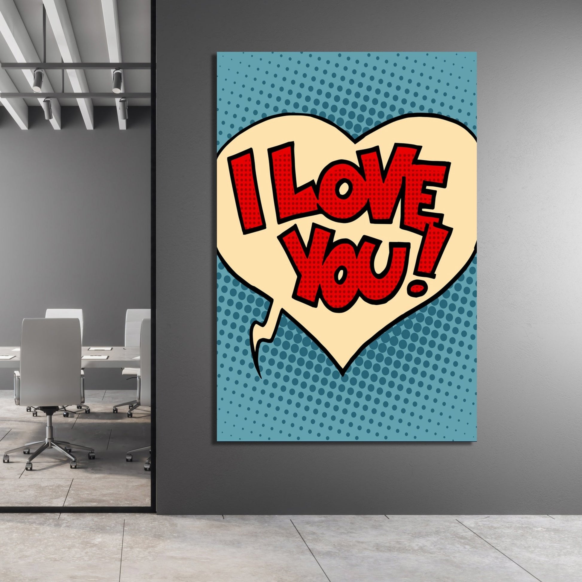 I Love You Pop Art Canvas - Luxury Art Canvas
