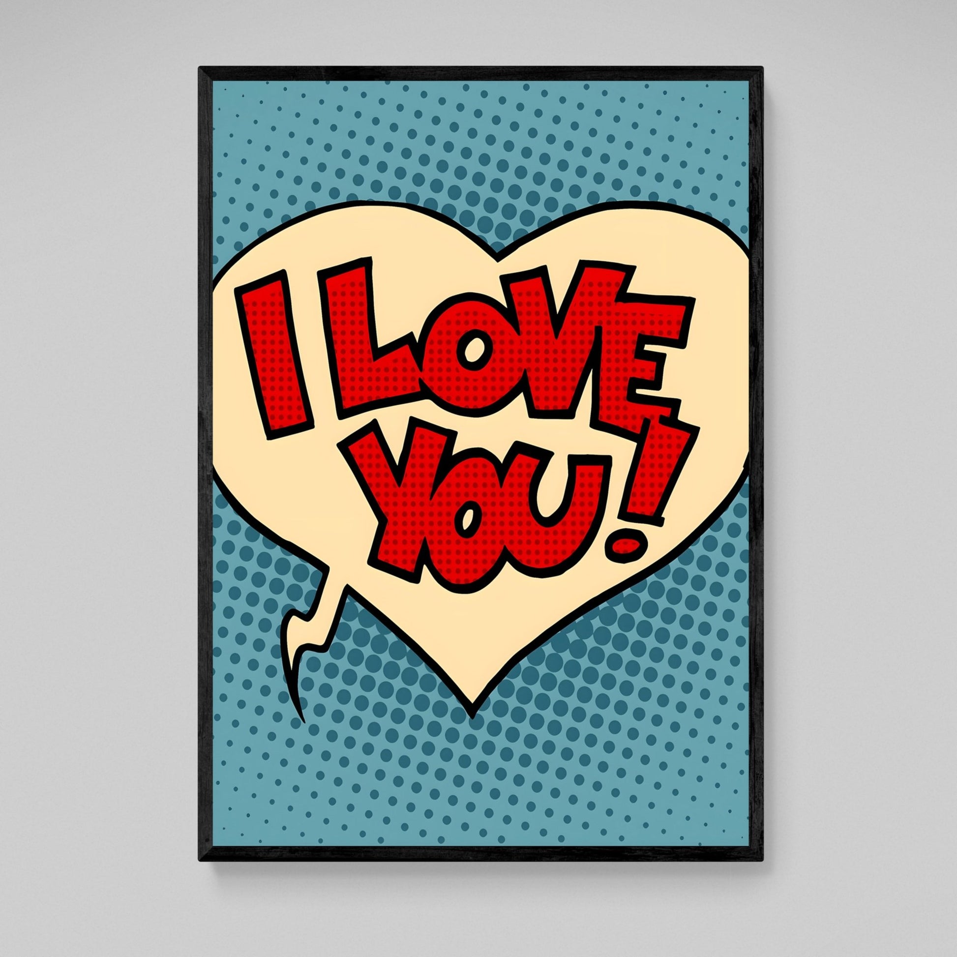 I Love You Pop Art Canvas - Luxury Art Canvas