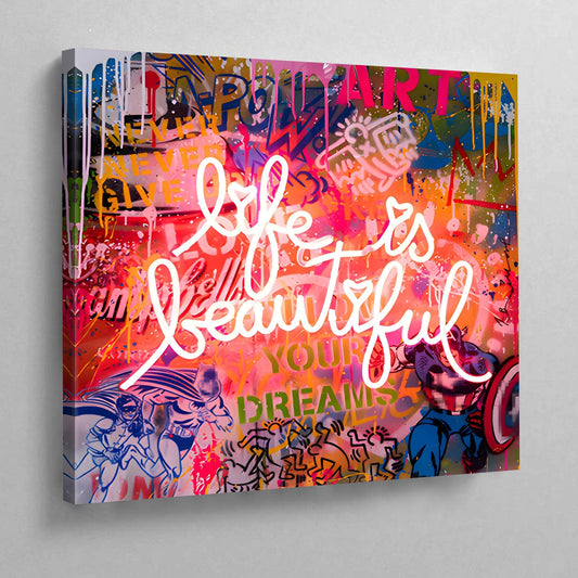 Life Is Beautiful Wall Art - Luxury Art Canvas