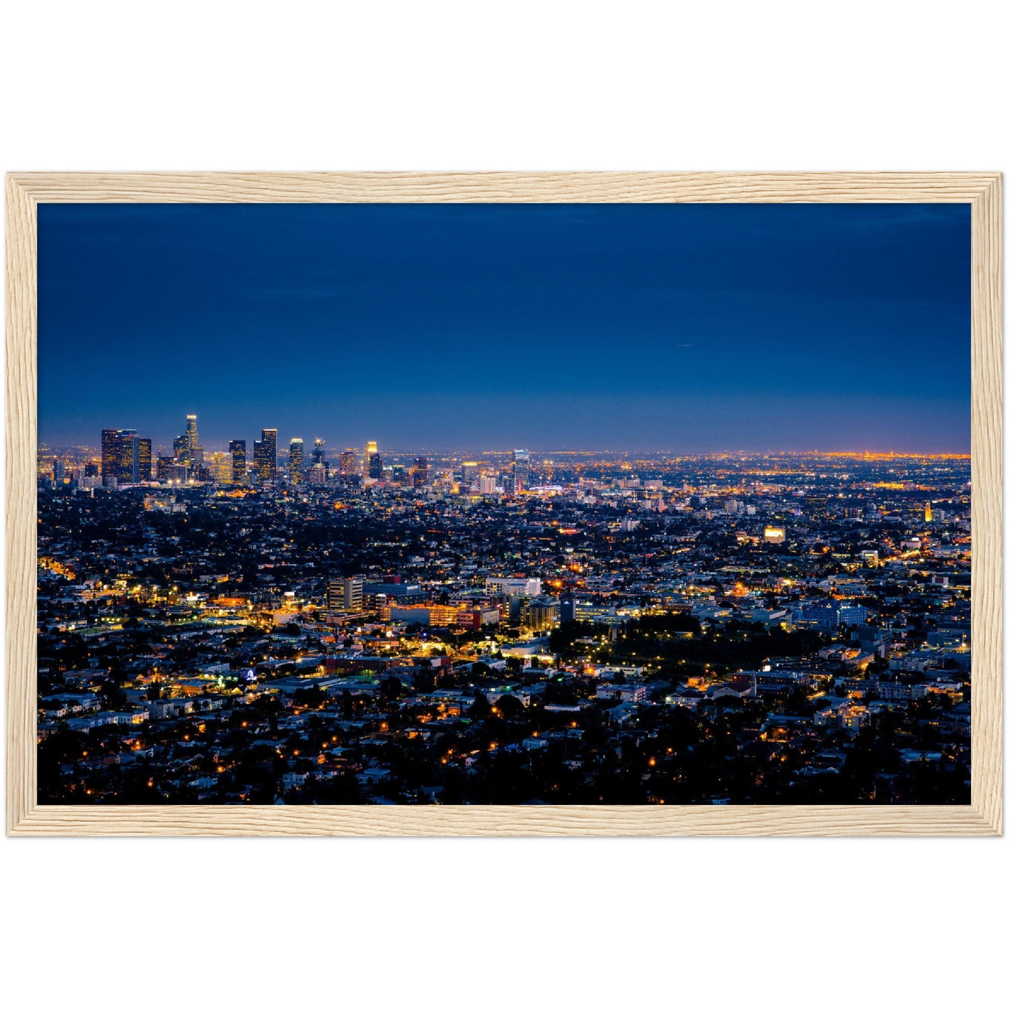 Los Angeles at Night Wall Art - Luxury Art Canvas