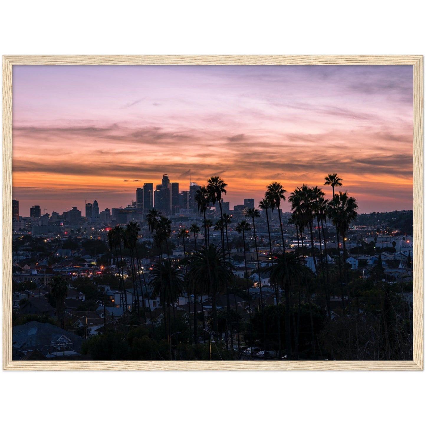 Los Angeles Sunset Wall Art - Luxury Art Canvas