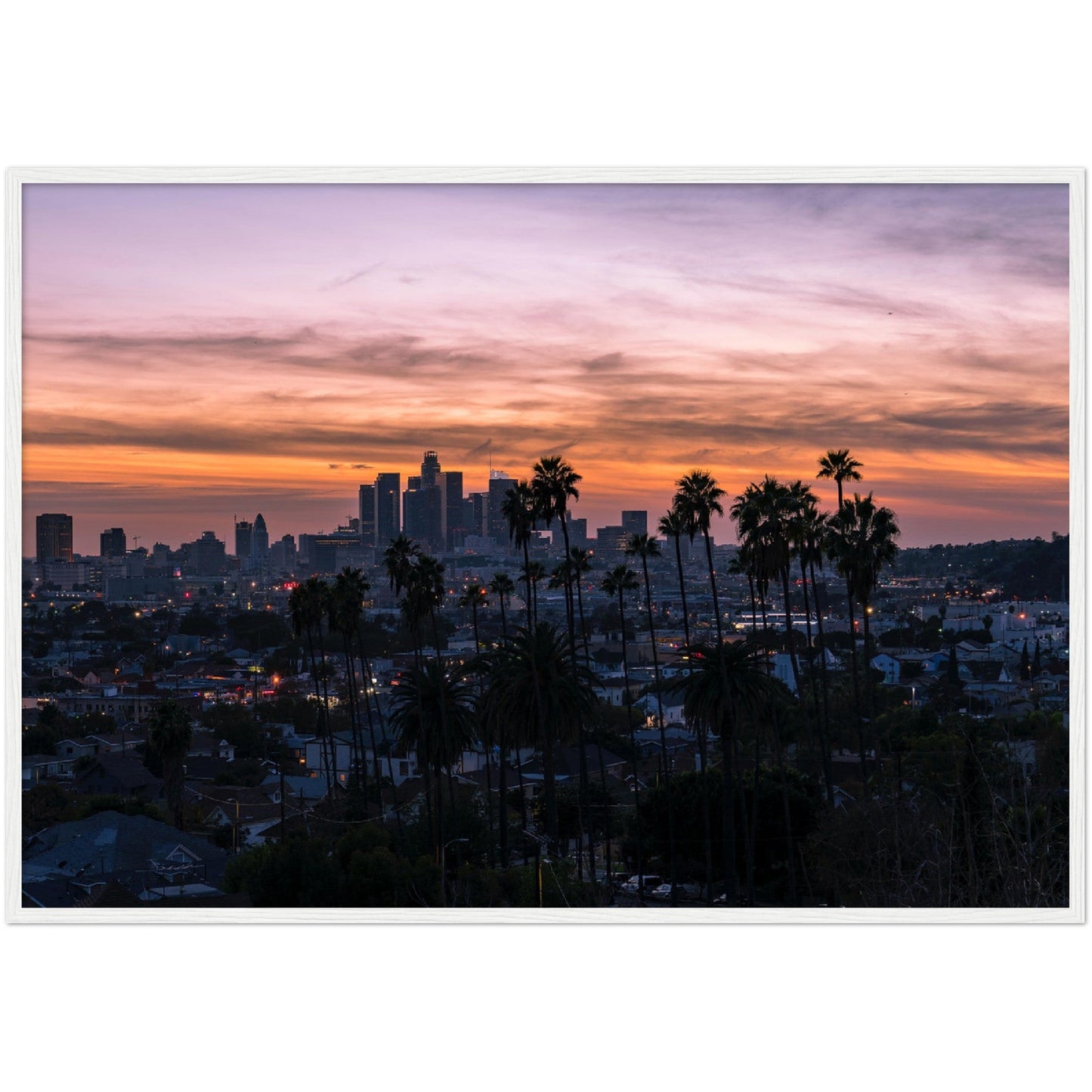 Los Angeles Sunset Wall Art - Luxury Art Canvas