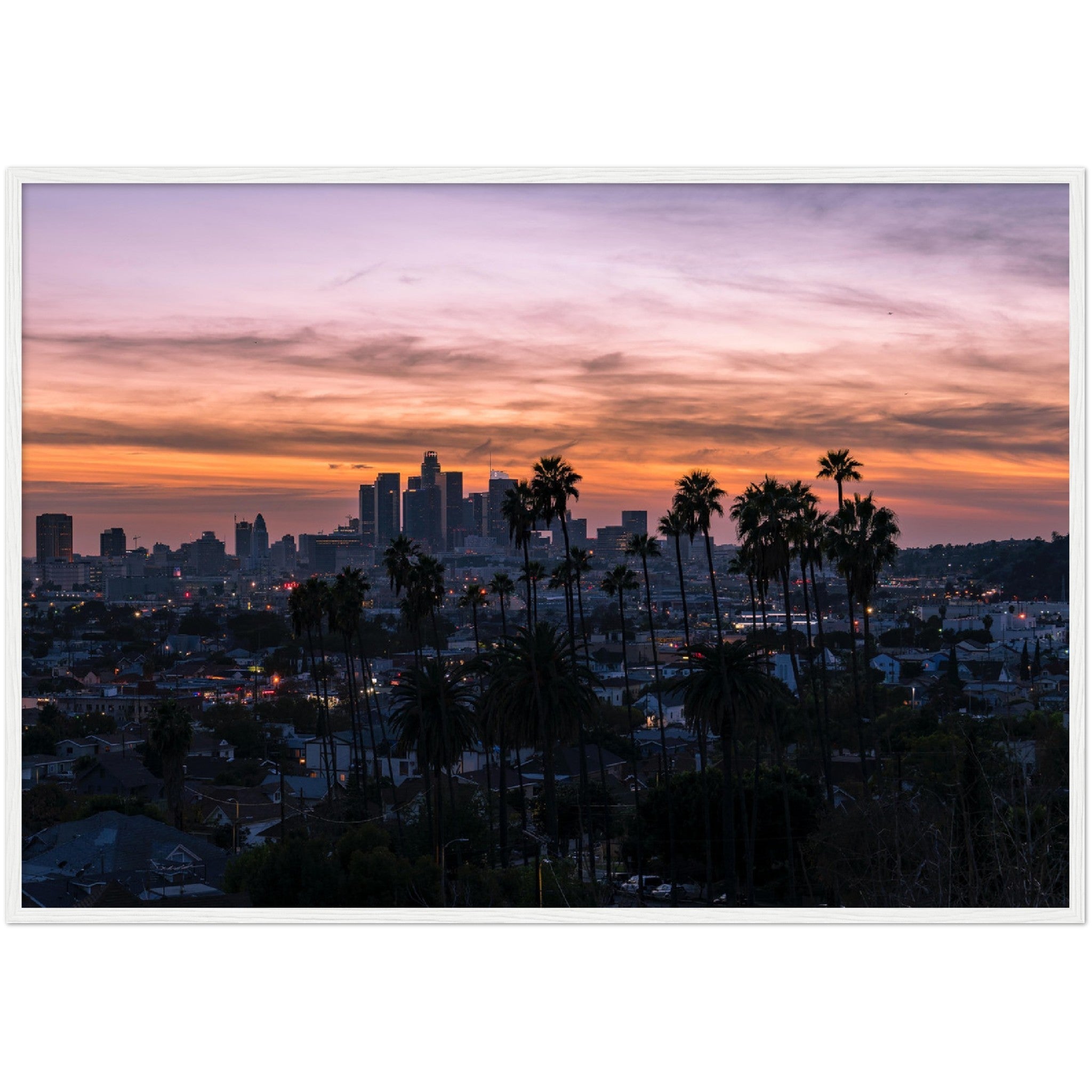 Los Angeles Sunset Wall Art - Luxury Art Canvas