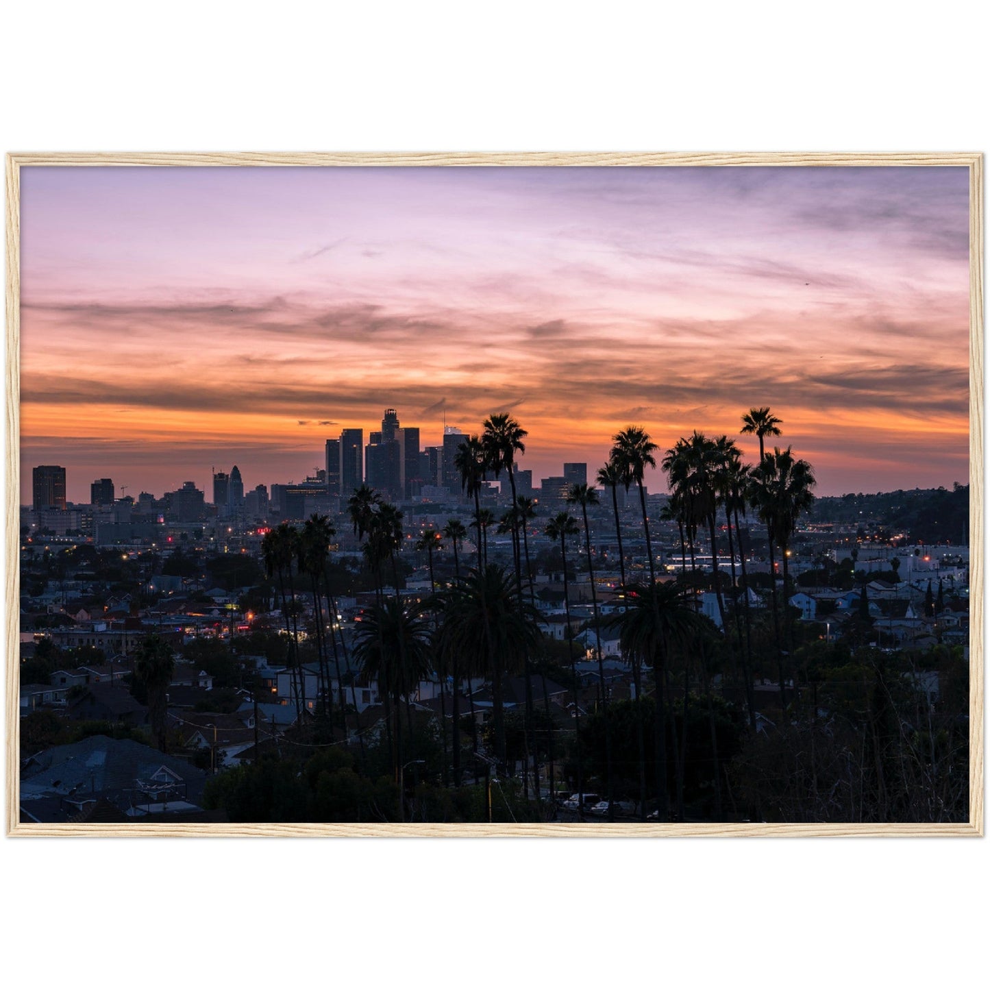 Los Angeles Sunset Wall Art - Luxury Art Canvas