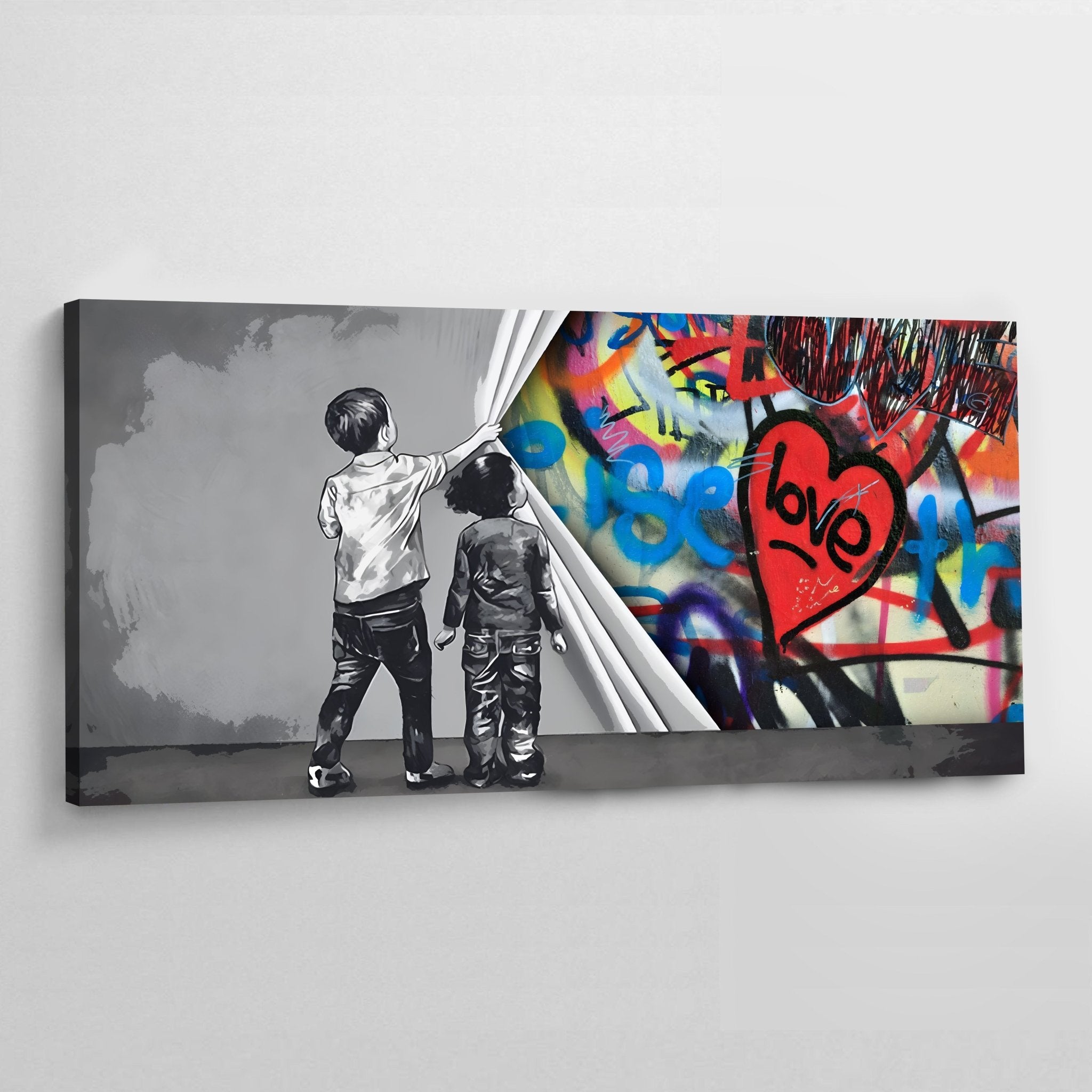 Love Heart Graffiti Wall Art | Luxury Art Canvas
