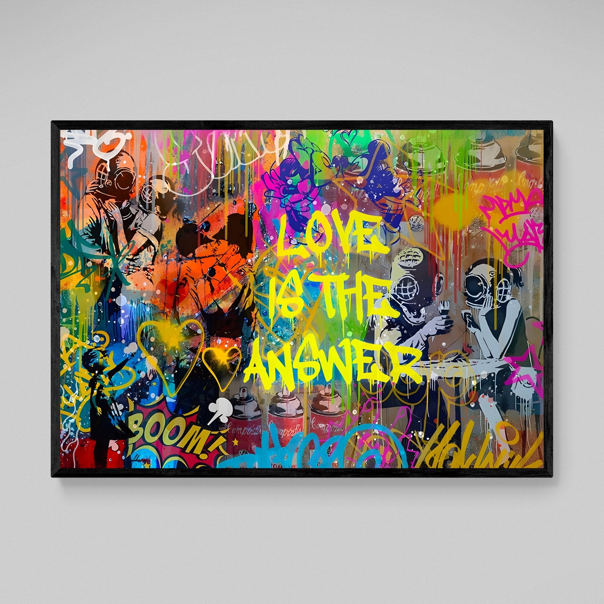 Love Is The Answer Banksy Wall Art - Luxury Art Canvas