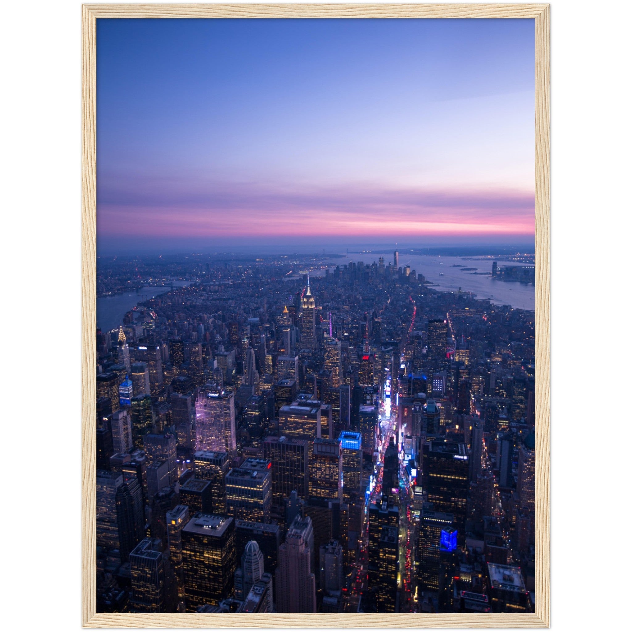 Manhattan Sunset Wall Art - Luxury Art Canvas