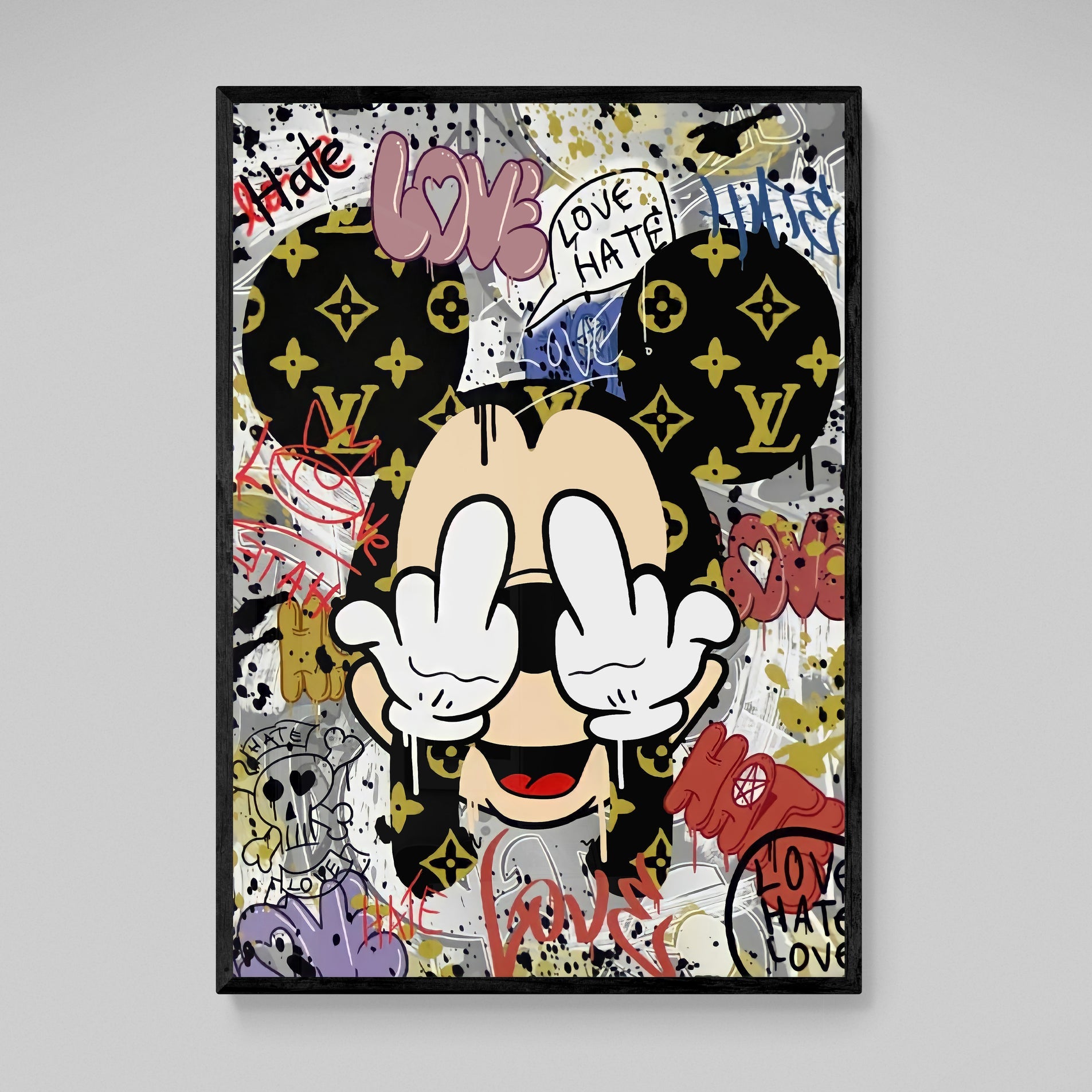 Middle Finger Wall Art - Luxury Art Canvas