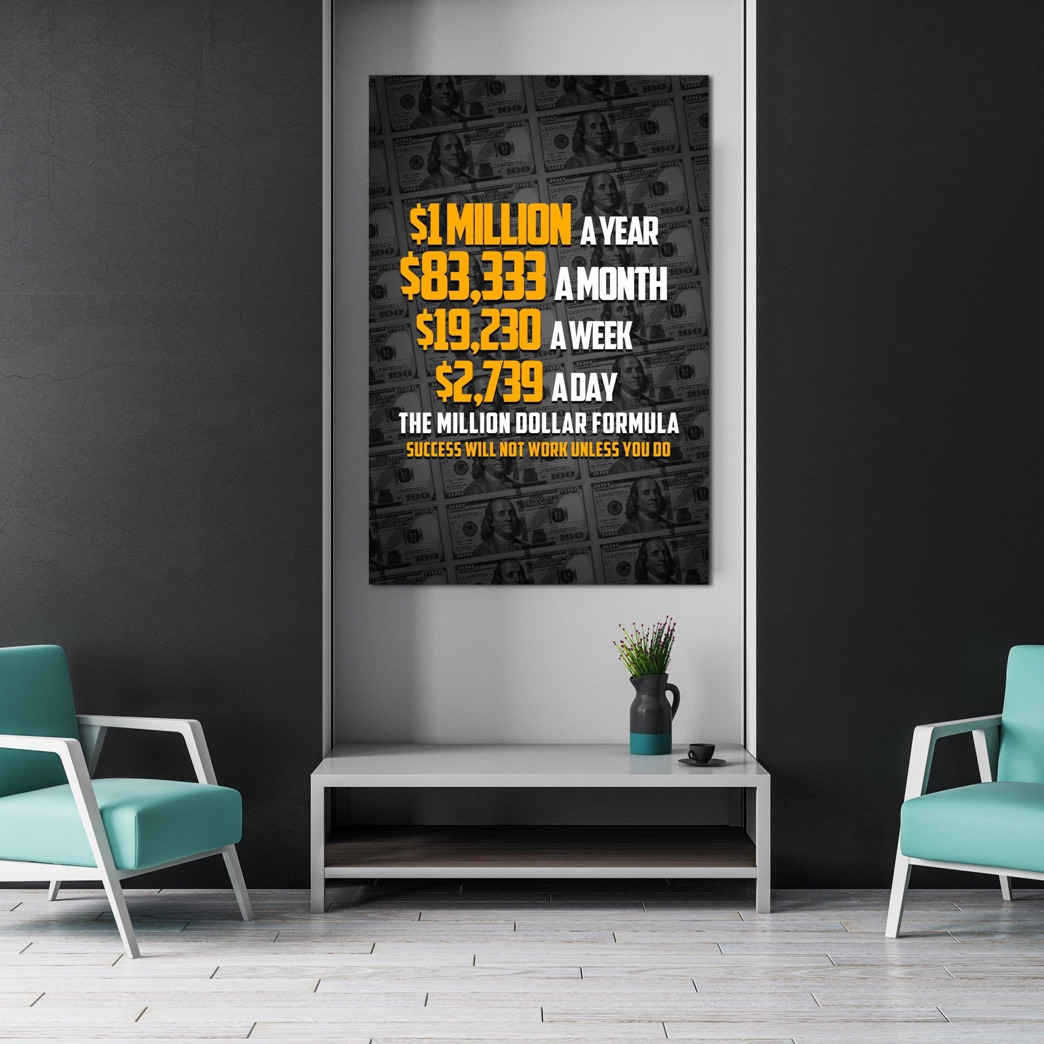 Million Dollar Formula Canvas - Luxury Art Canvas