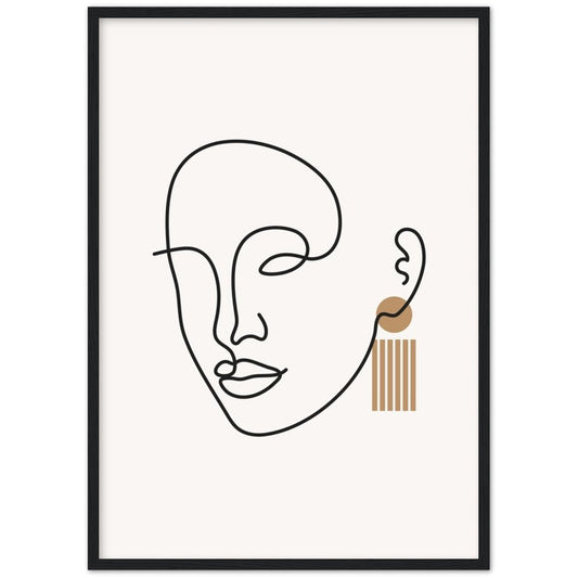 Minimalist Art Face - Luxury Art Canvas