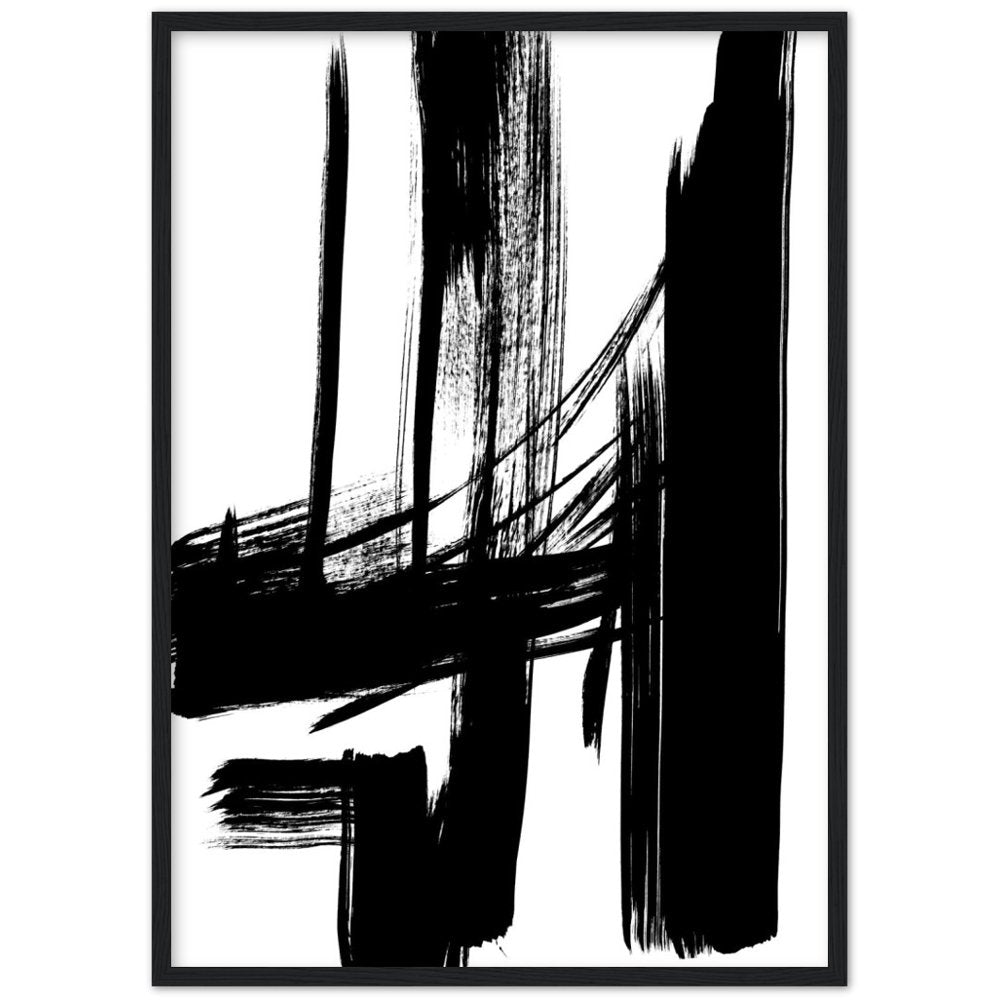 Minimalist Black And White Abstract Art - Luxury Art Canvas