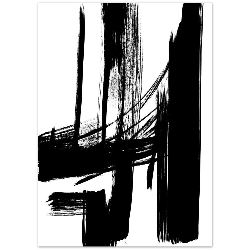 Minimalist Black And White Abstract Art - Luxury Art Canvas