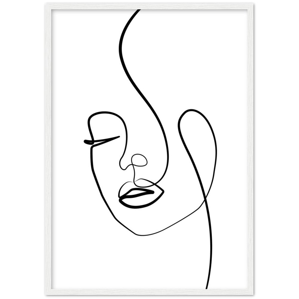 Minimalist Line Art Face - Luxury Art Canvas