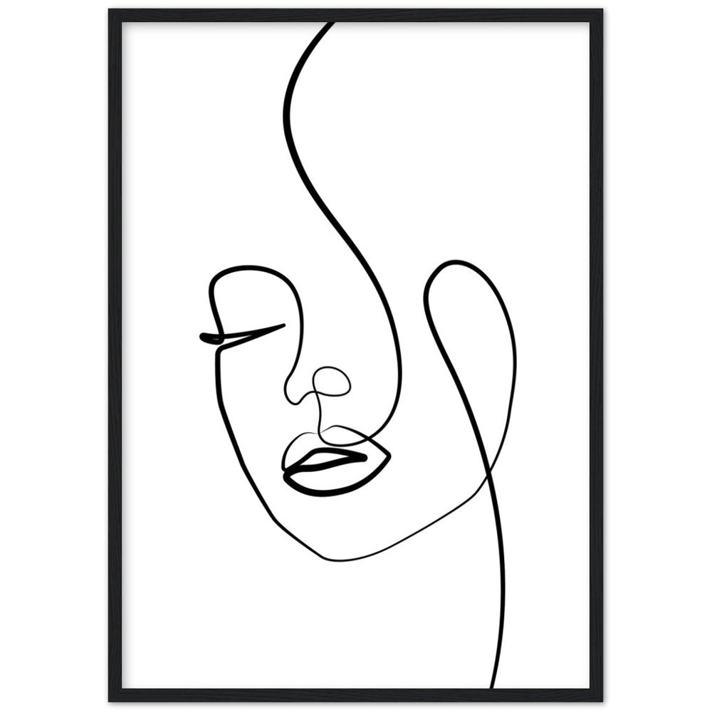 Minimalist Line Art Face - Luxury Art Canvas