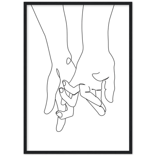 Minimalist Line Art Love - Luxury Art Canvas