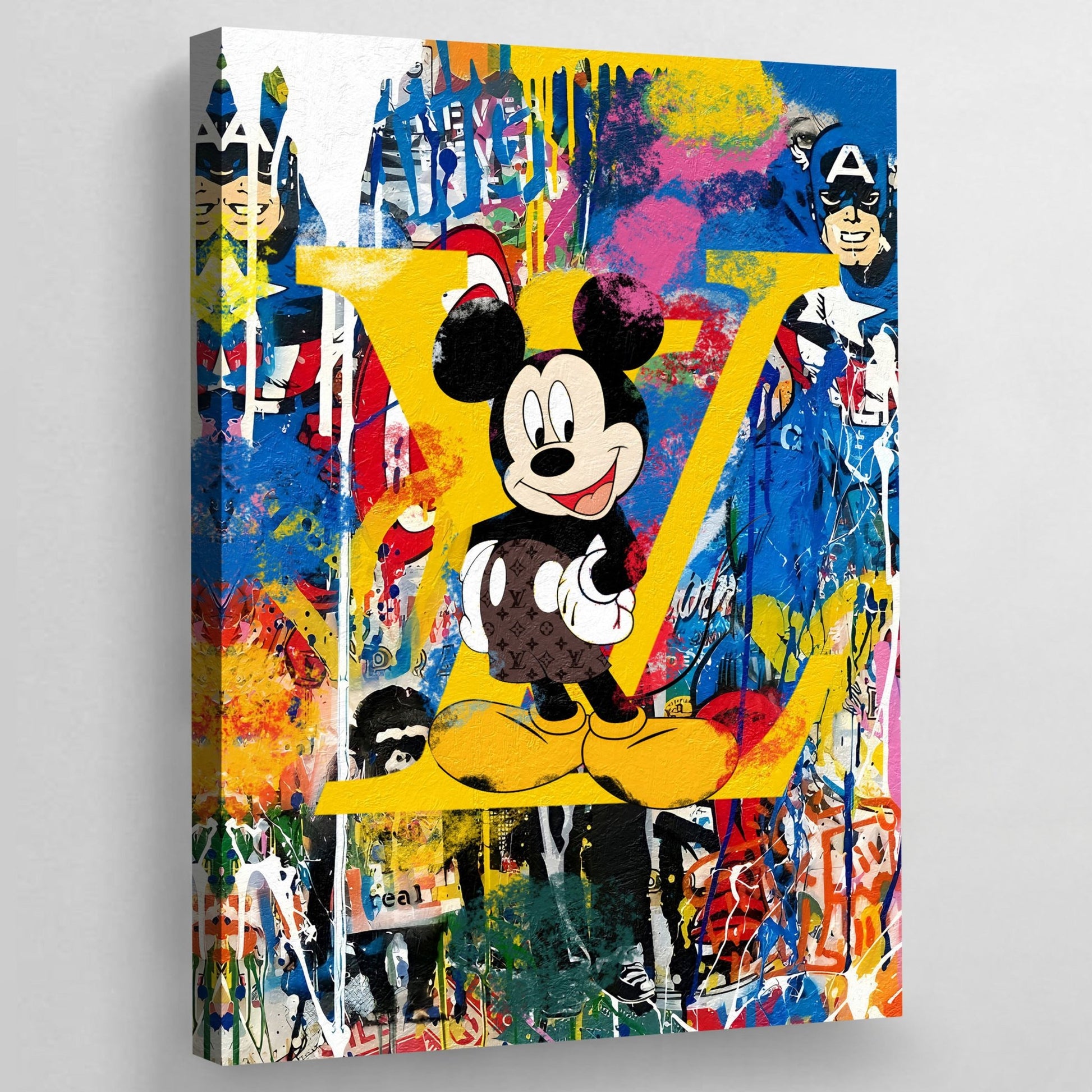 Mouse Louis Vuitton Wall Art - Luxury Art Canvas