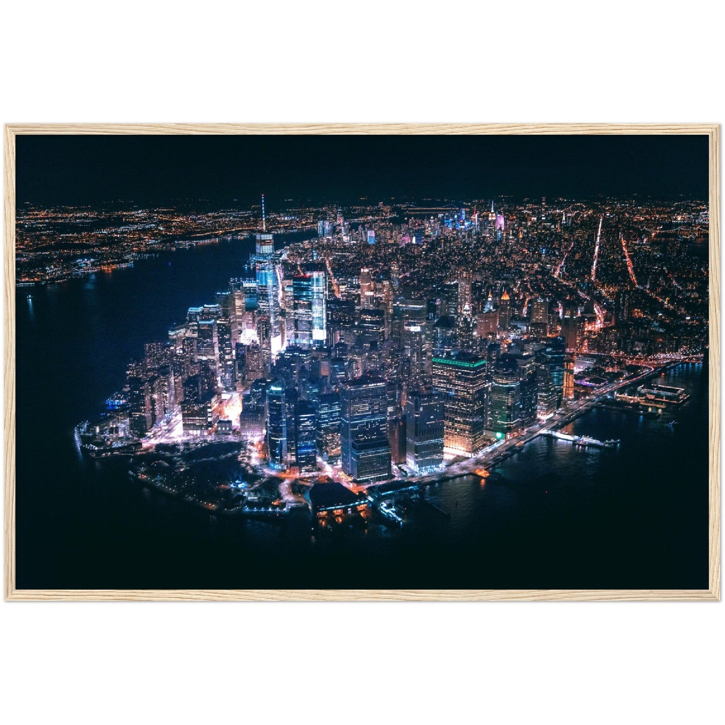New York at Night Wall Art - Luxury Art Canvas