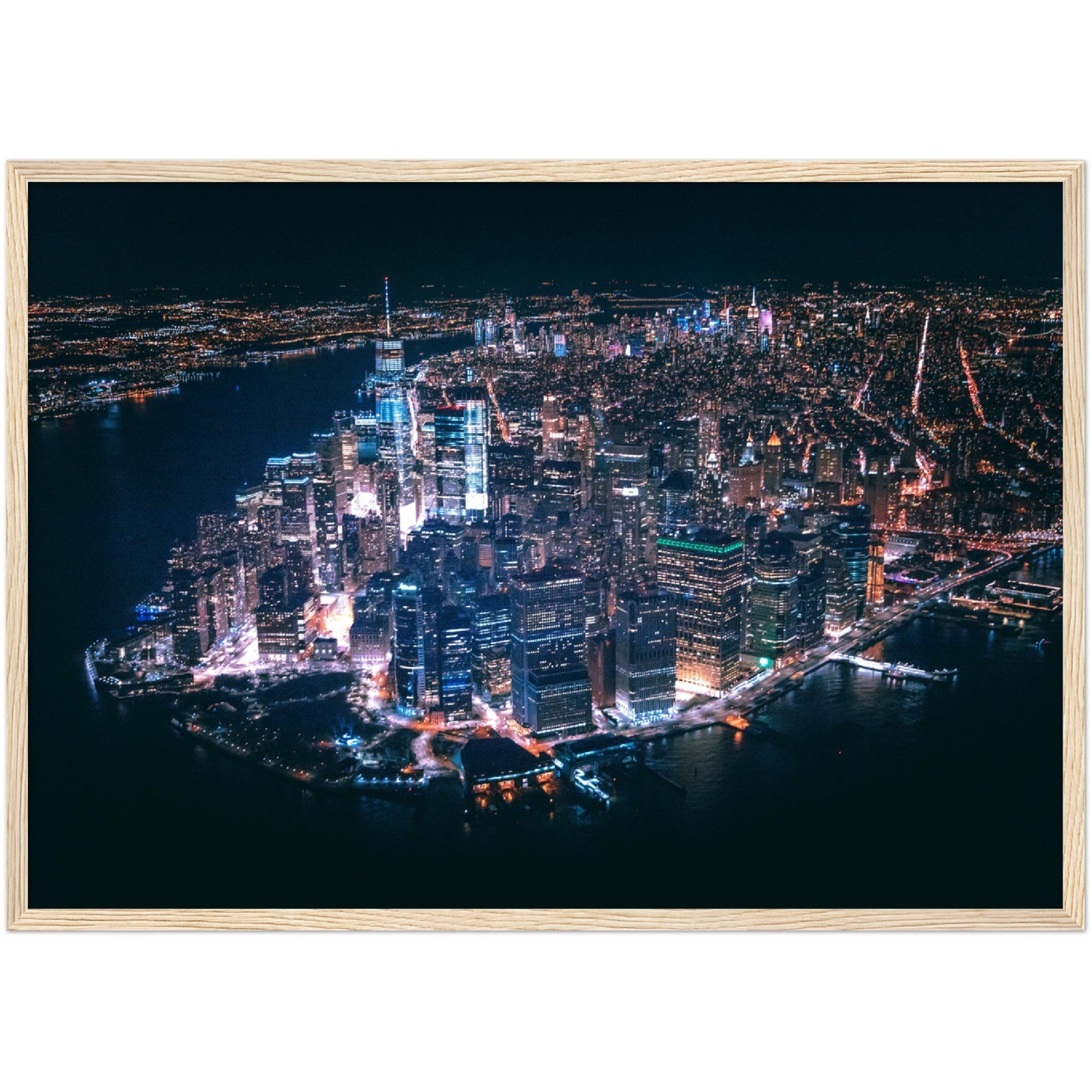 New York at Night Wall Art - Luxury Art Canvas