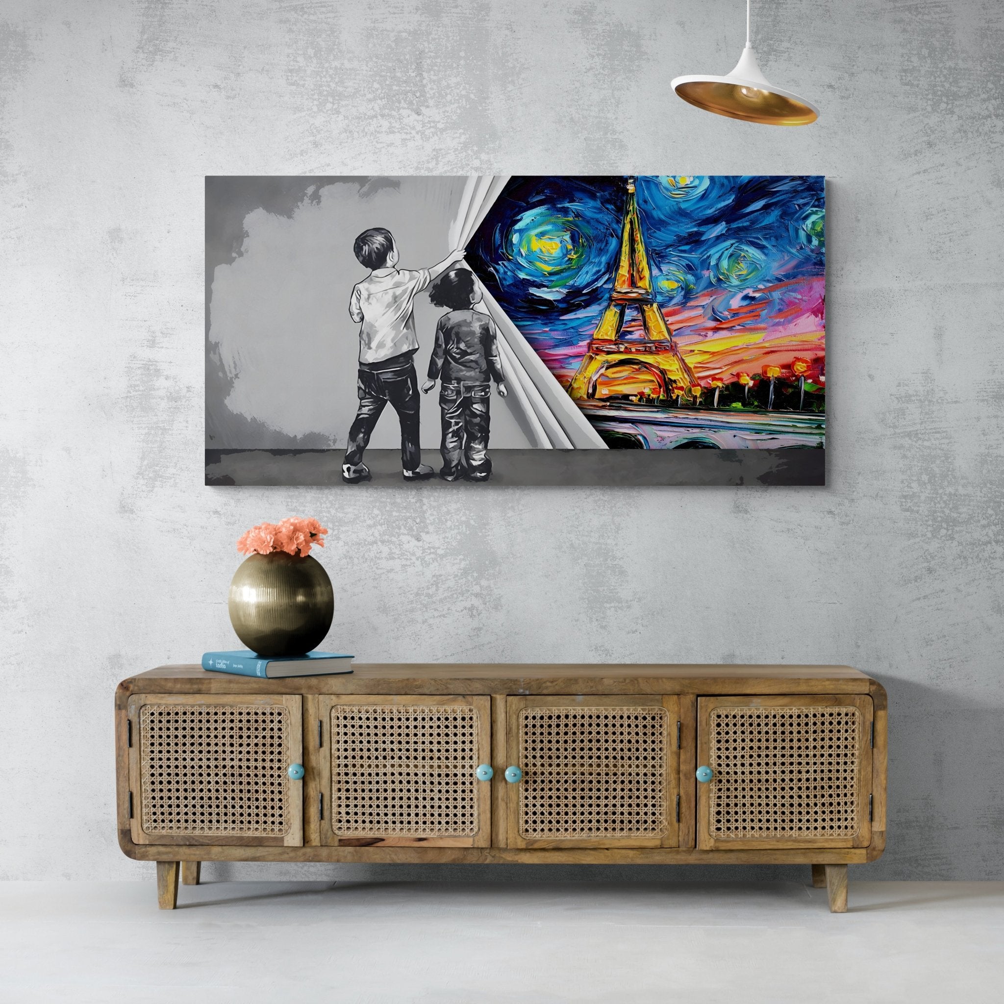 Paris Graffiti Wall Art - Luxury Art Canvas