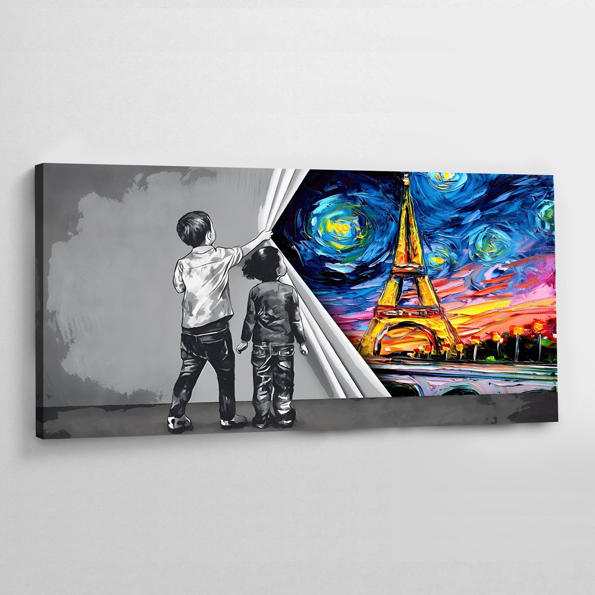 Paris Graffiti Wall Art - Luxury Art Canvas