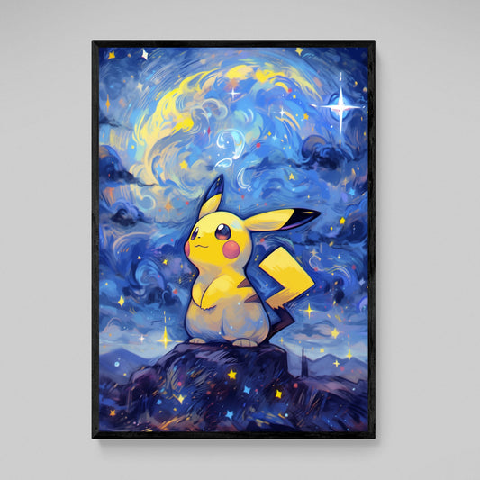 Pika Anime Wall Art - Luxury Art Canvas