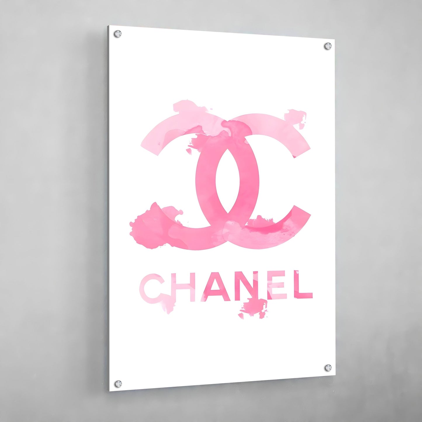 Pink Chanel Wall Art - Luxury Art Canvas