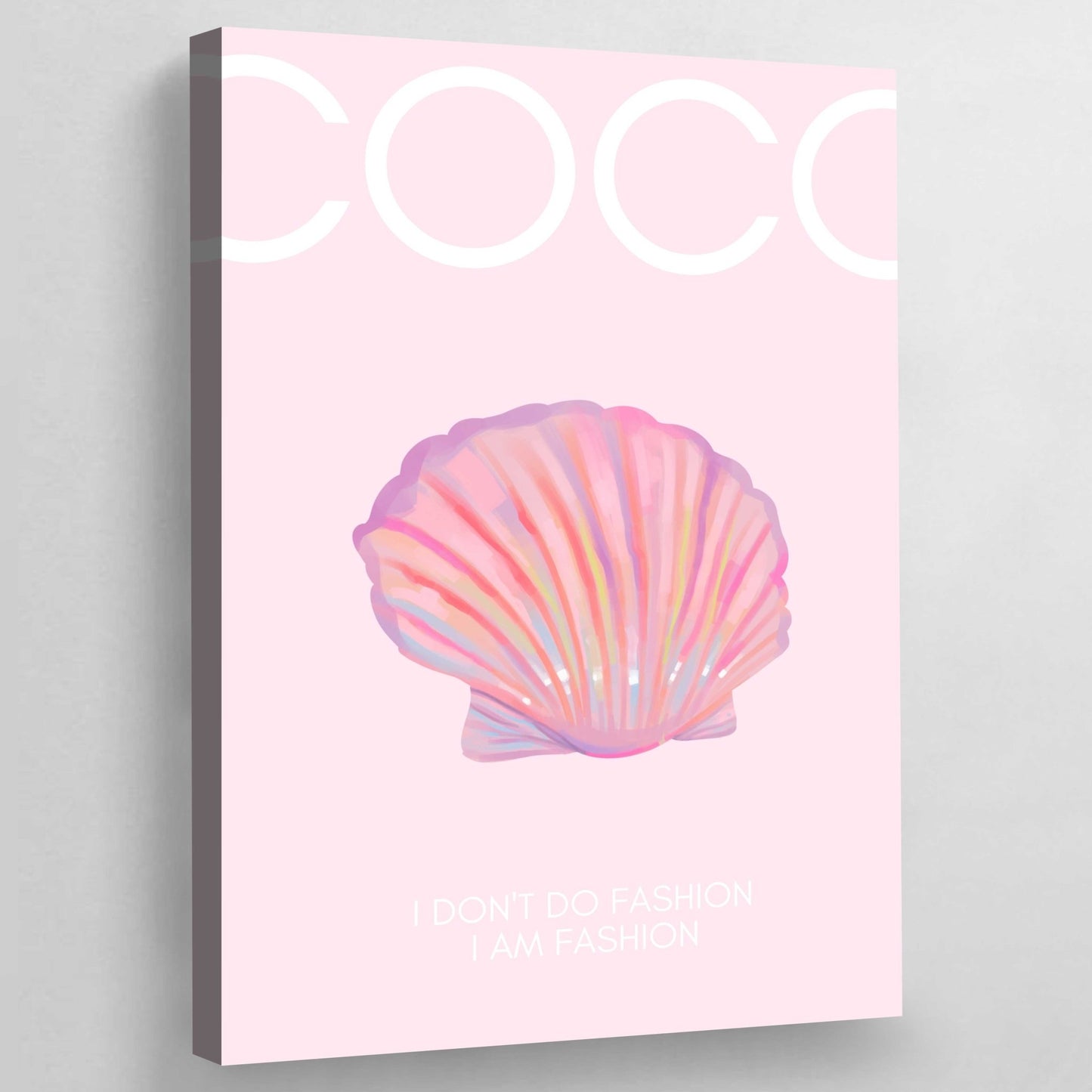 Pink Coco Chanel Canvas Wall Art - Luxury Art Canvas