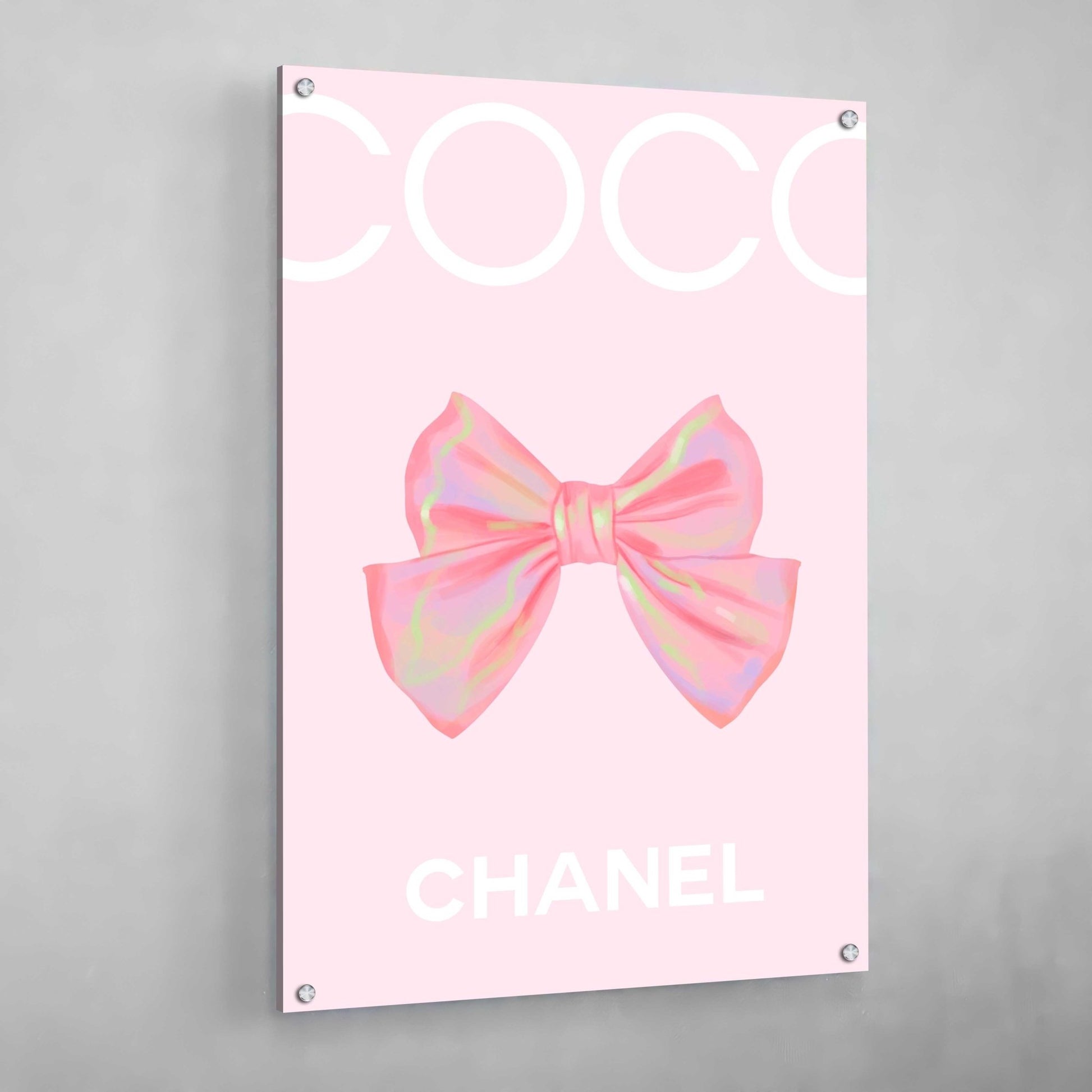 Pink Coco Chanel Wall Art - Luxury Art Canvas