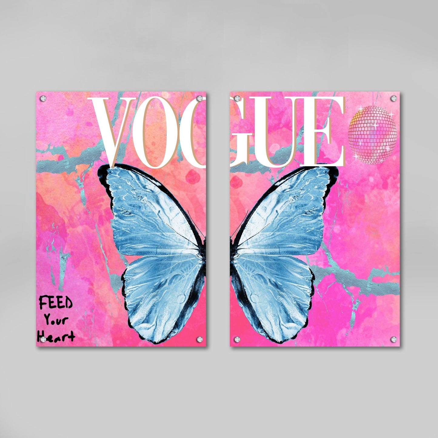 Pink Vogue Wall Art - Luxury Art Canvas