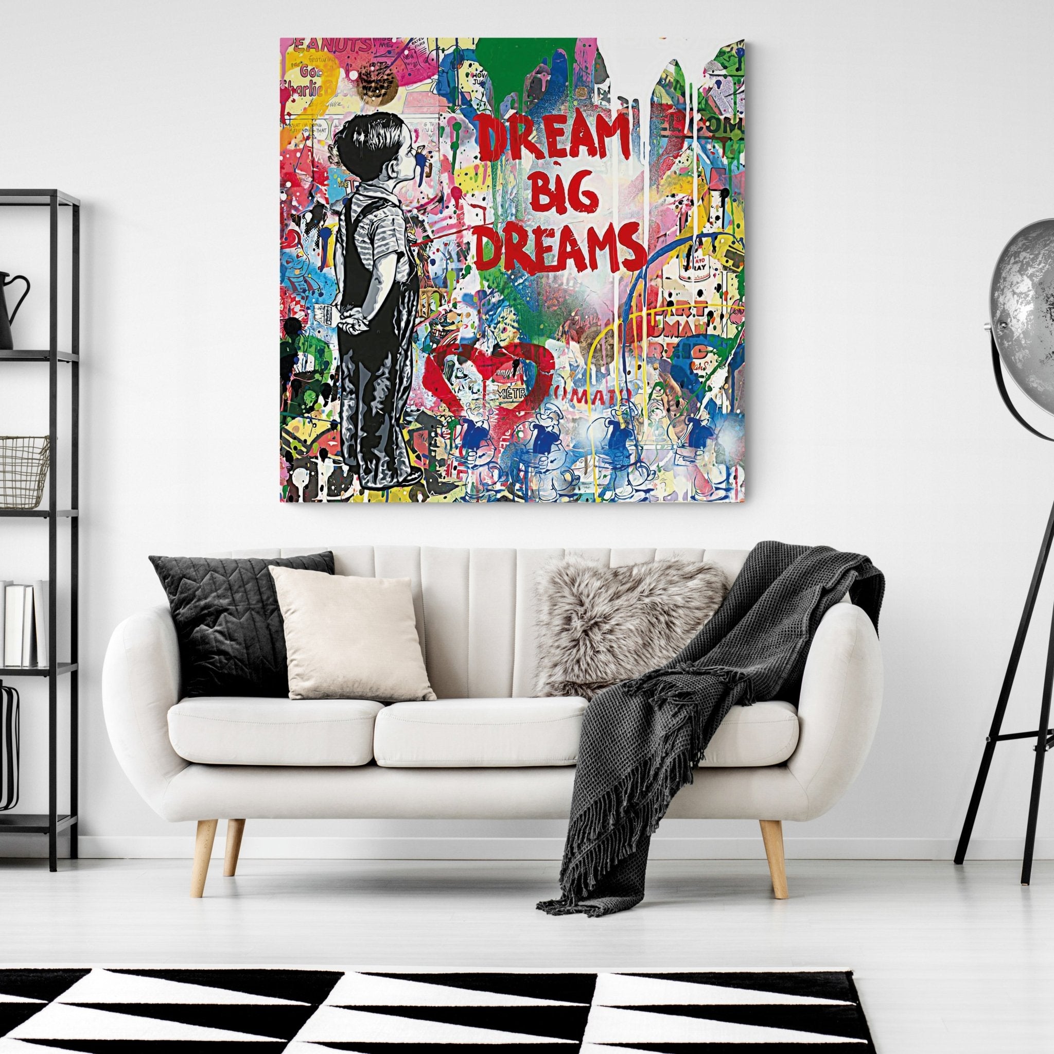 Pop Art Graffiti Canvas Art - Luxury Art Canvas