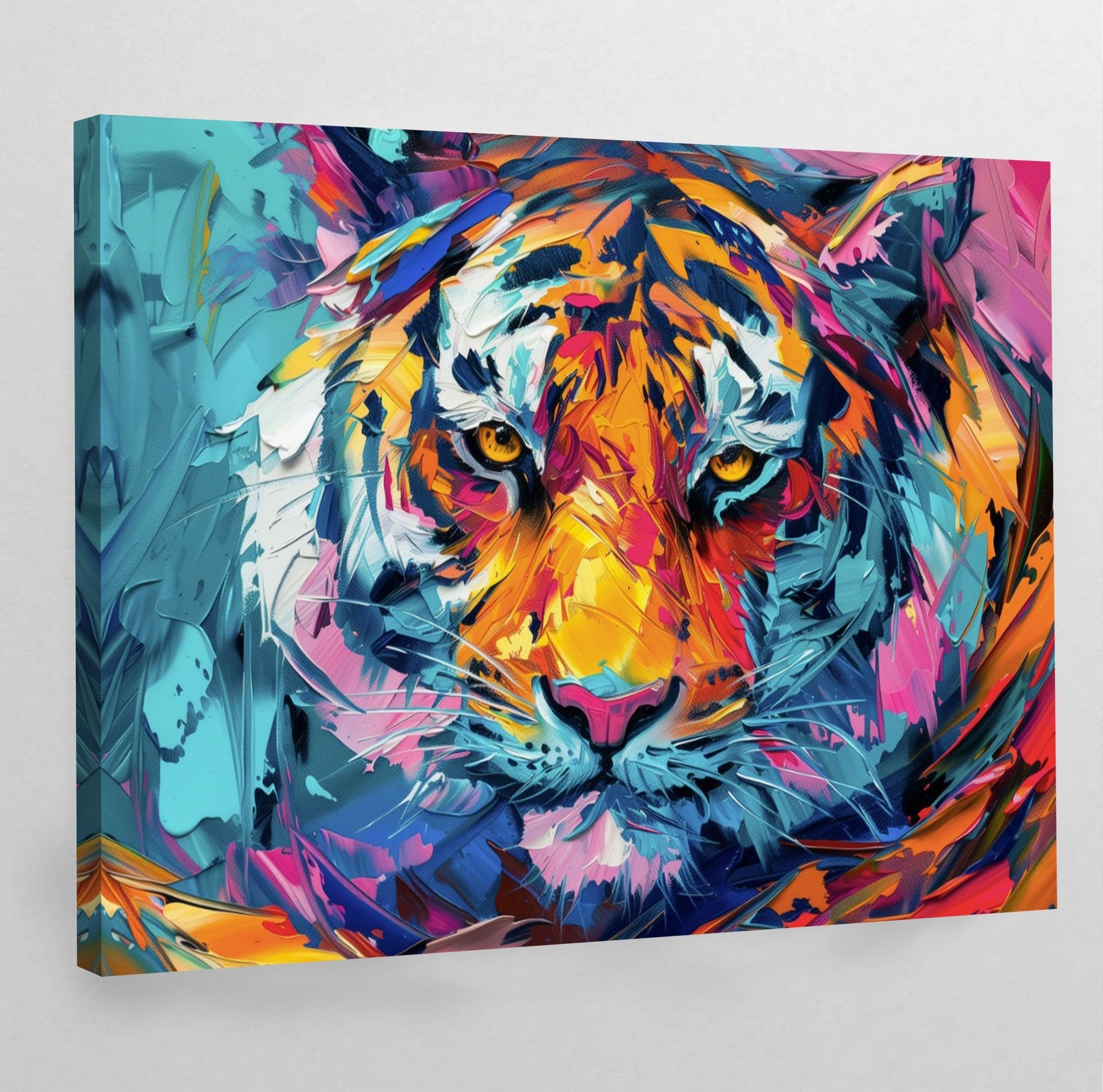 Pop Art Tiger Wall Art - Luxury Art Canvas