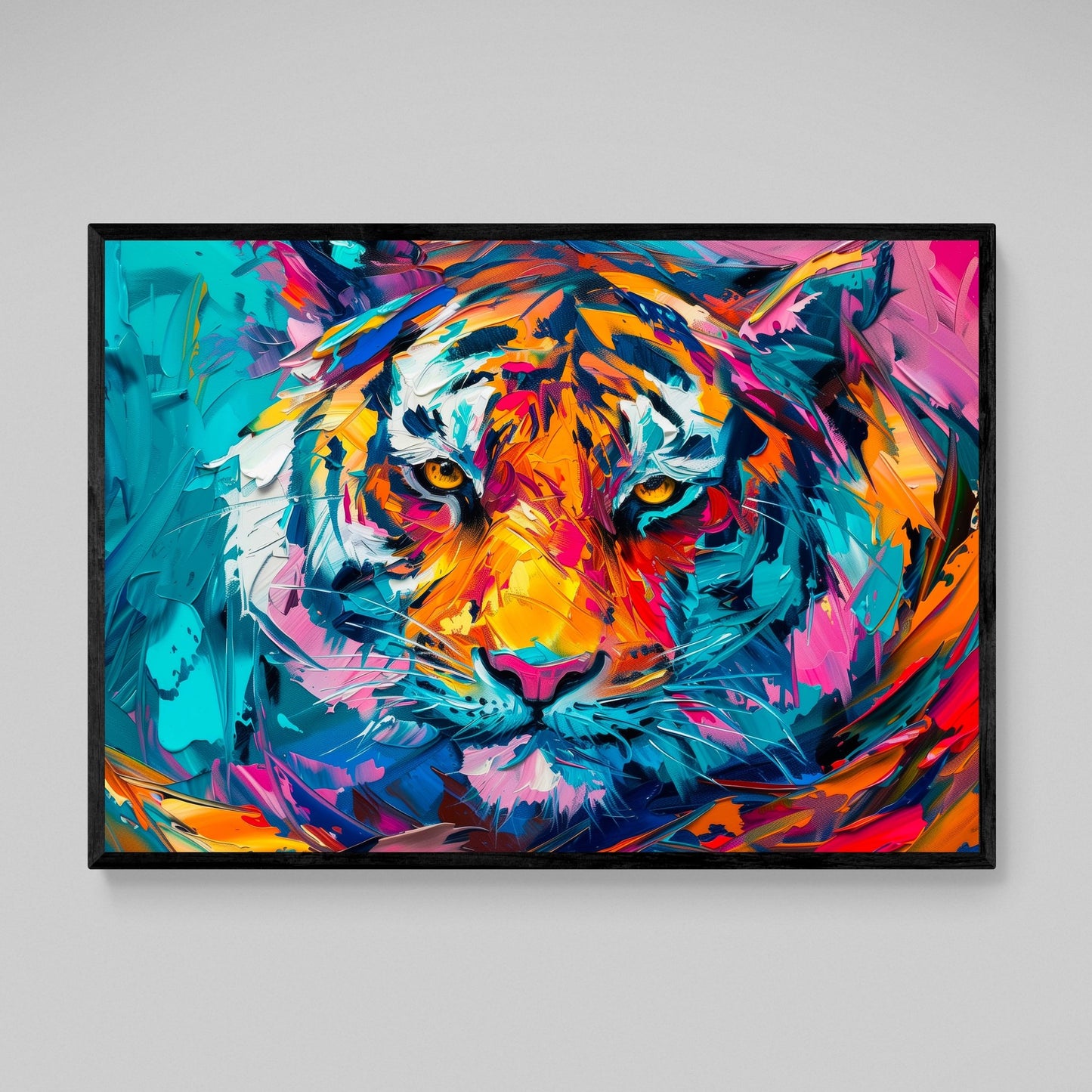 Pop Art Tiger Wall Art - Luxury Art Canvas