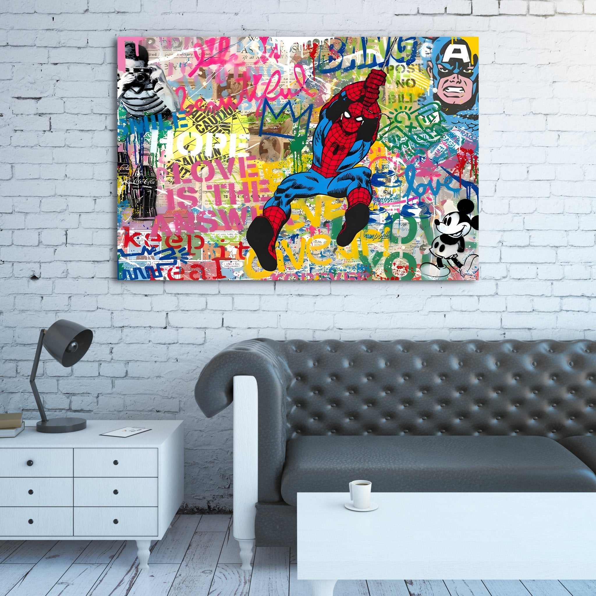 Pop Culture Graffiti Wall Art - Luxury Art Canvas