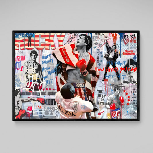 Rocky Graffiti Wall Art - Luxury Art Canvas