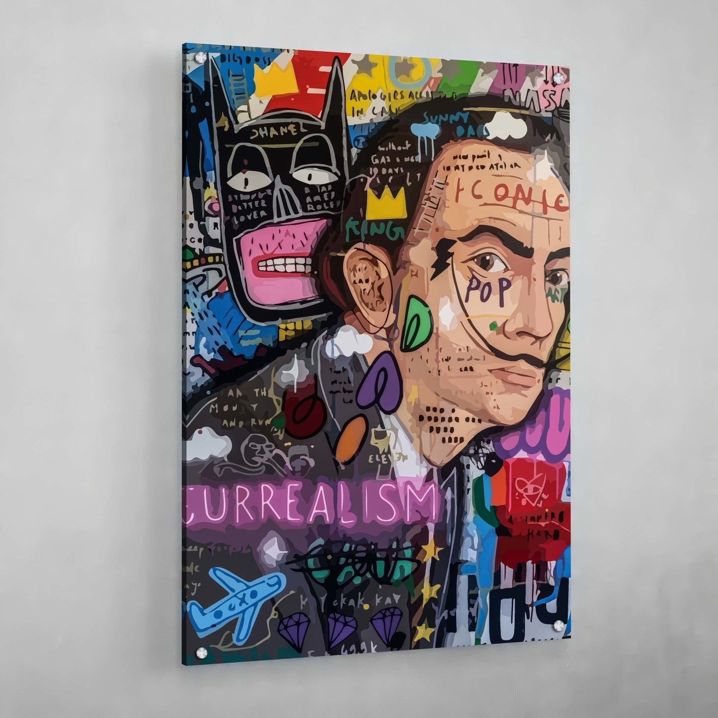 Salvador Dali Graffiti Wall Art - Luxury Art Canvas