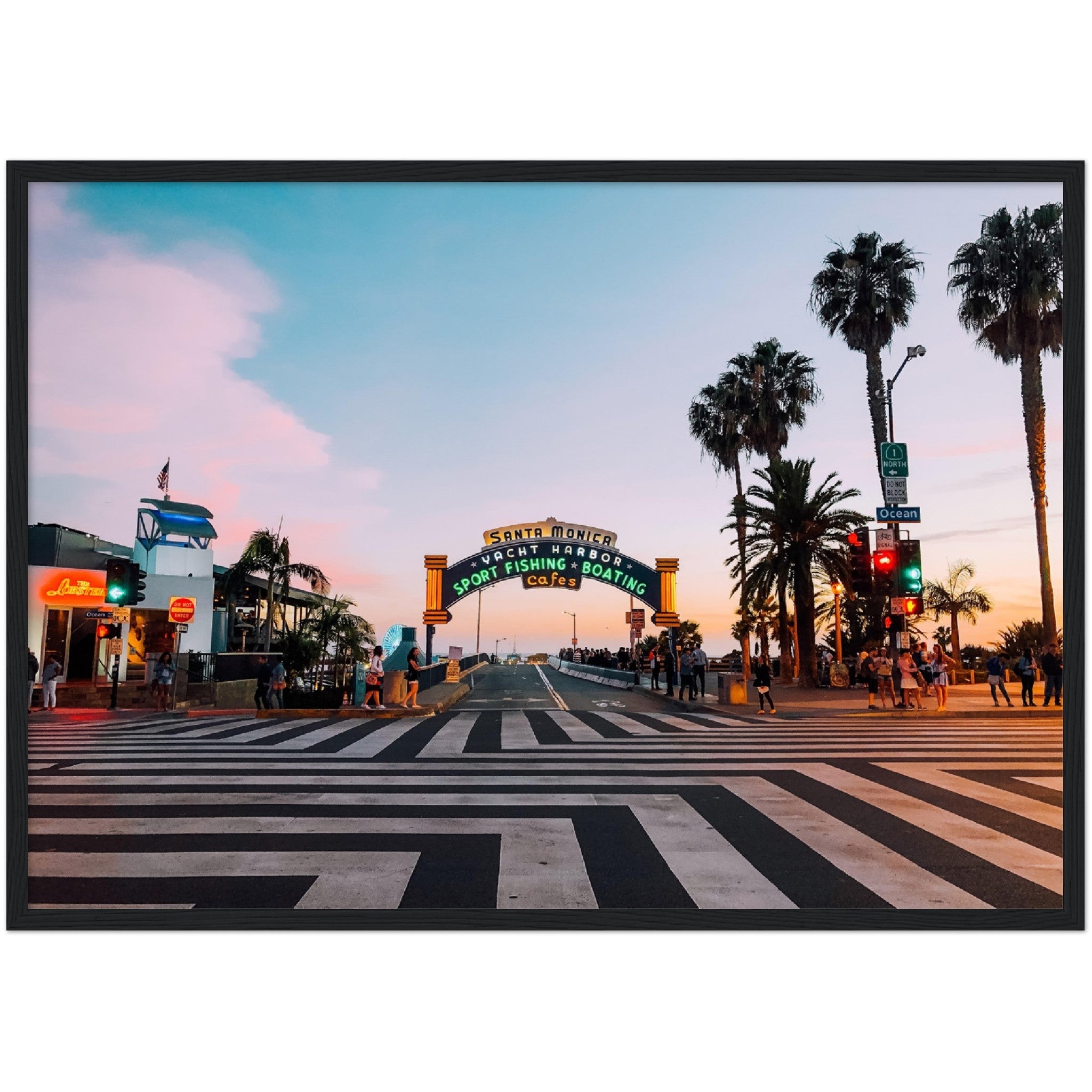 Santa Monica Sign Wall Art - Luxury Art Canvas
