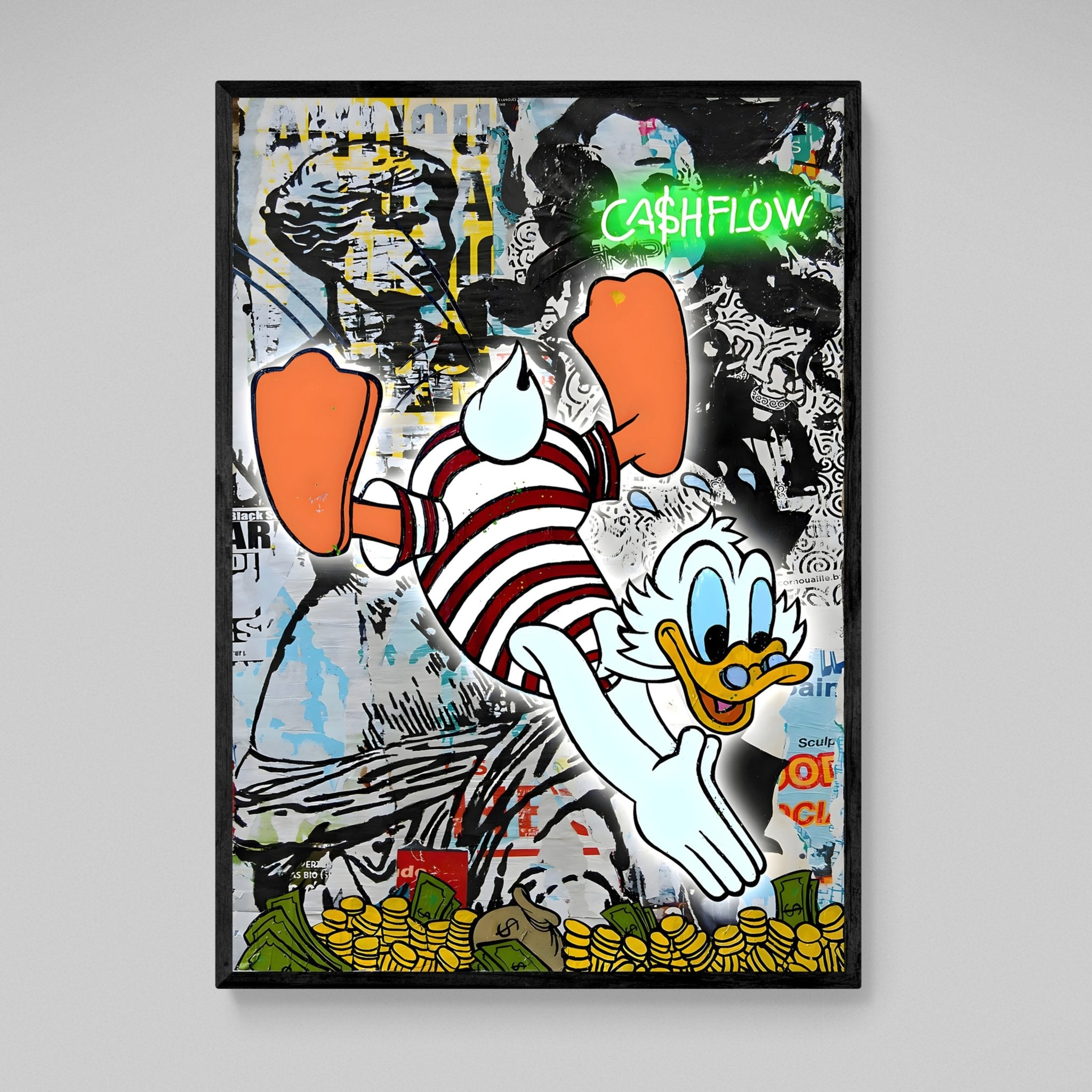 Scrooge Graffiti Wall Art - Luxury Art Canvas