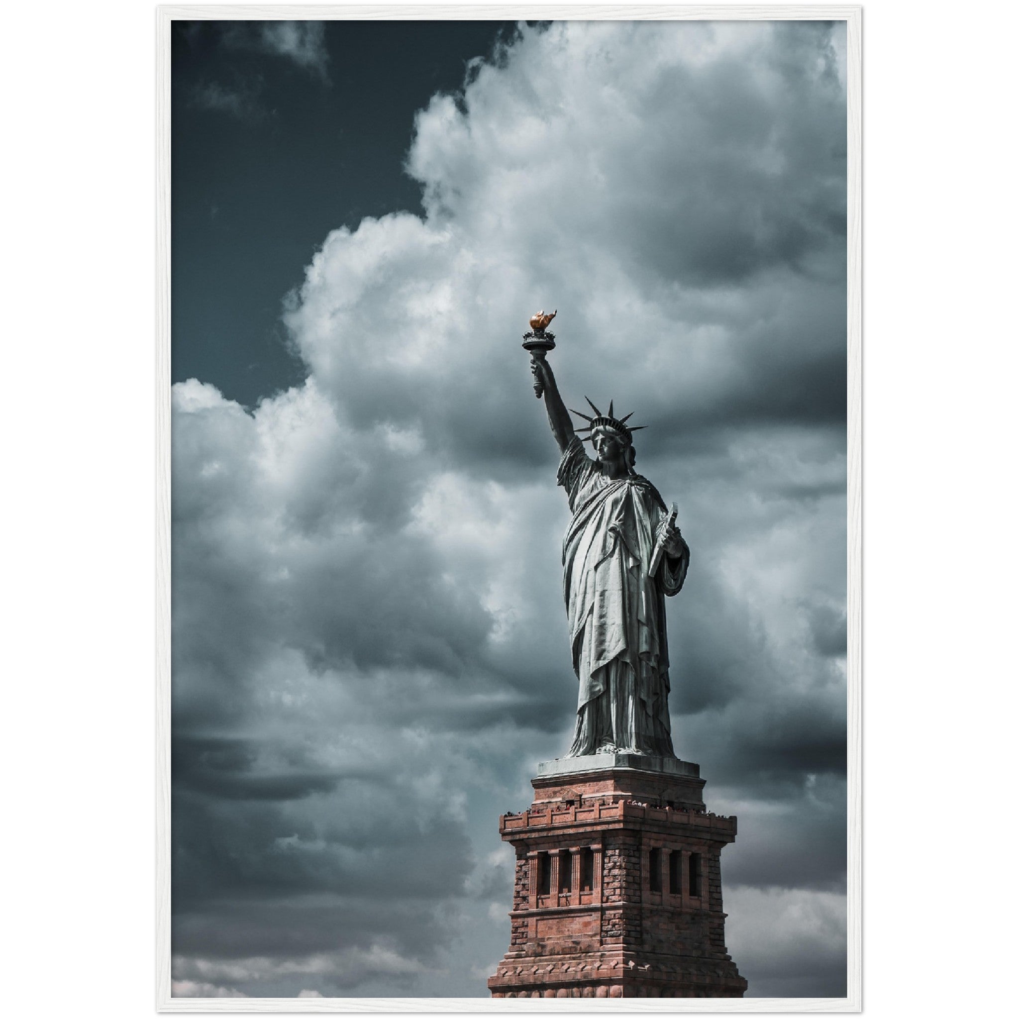 Statue of Liberty Clouds Wall Art - Luxury Art Canvas