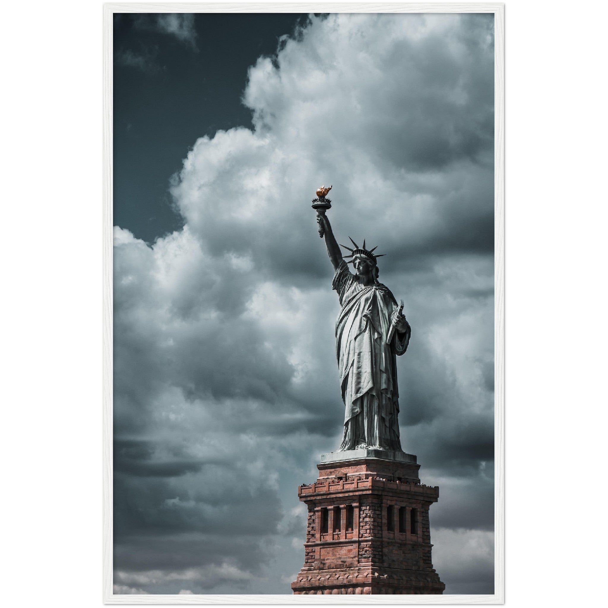 Statue of Liberty Clouds Wall Art - Luxury Art Canvas
