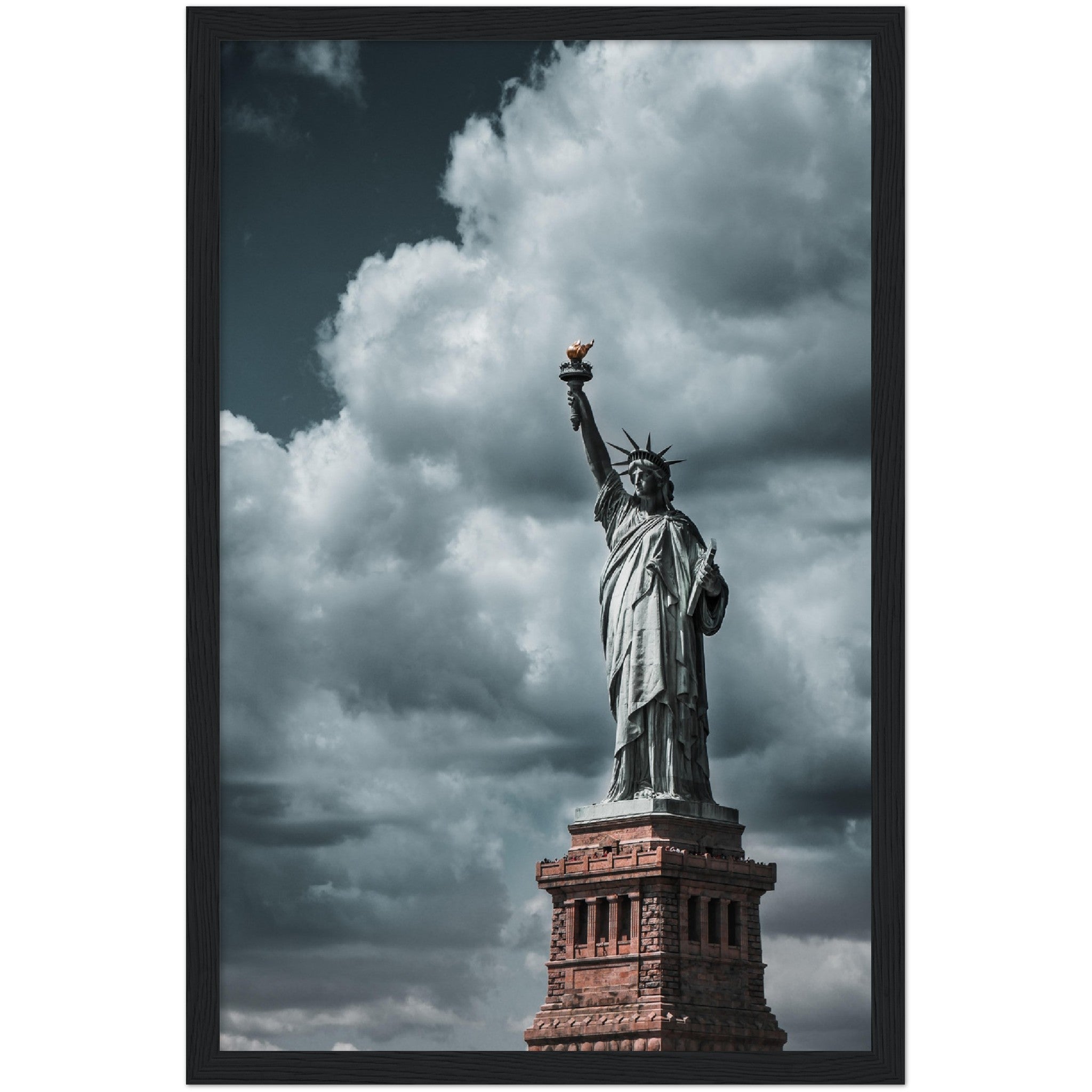 Statue of Liberty Clouds Wall Art - Luxury Art Canvas
