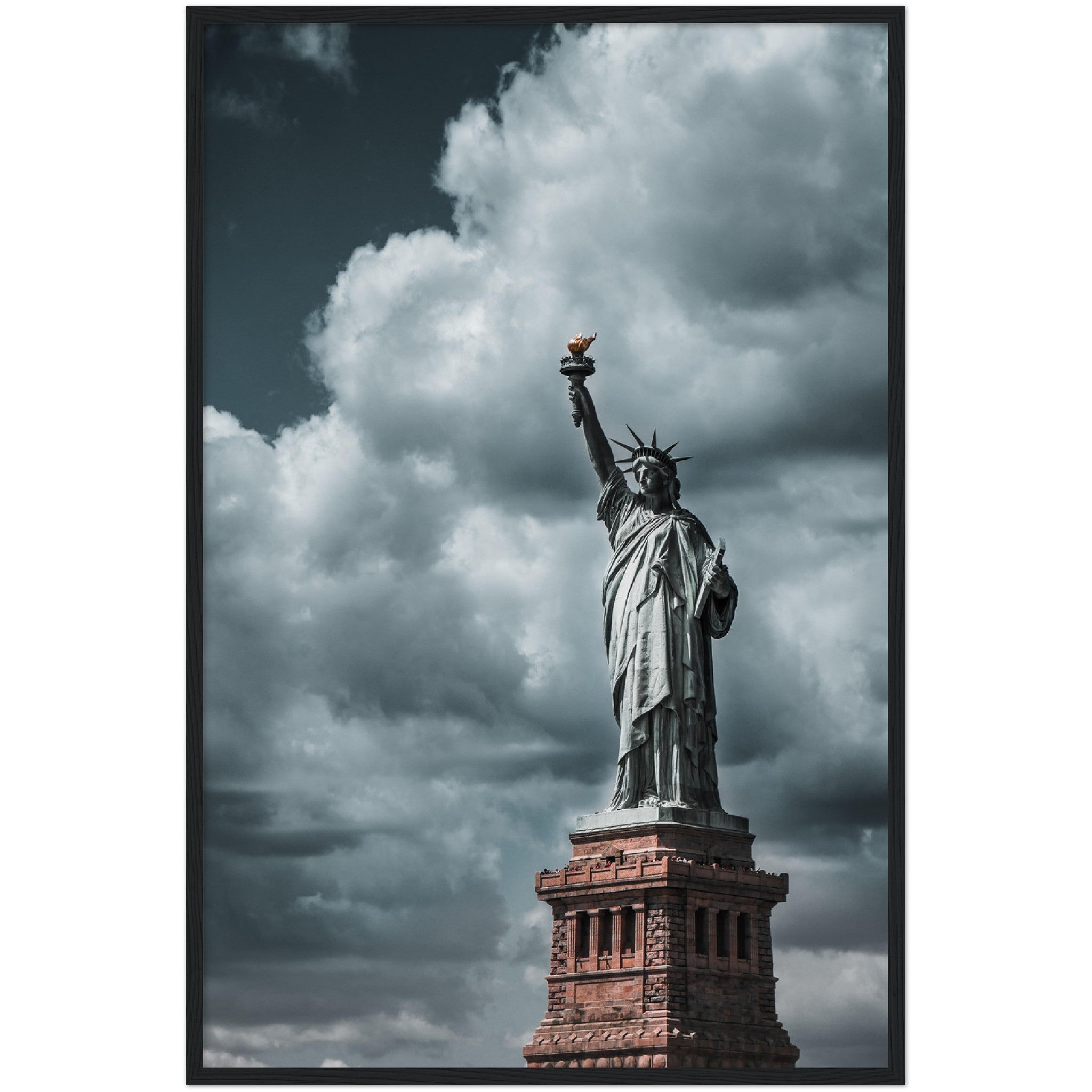 Statue of Liberty Clouds Wall Art - Luxury Art Canvas