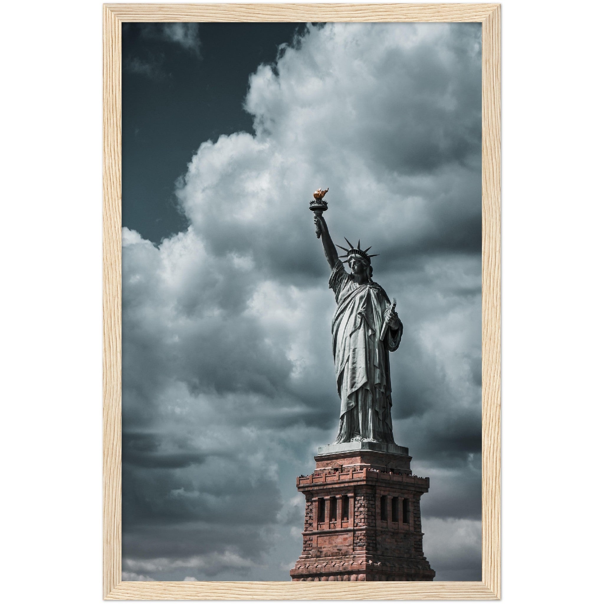 Statue of Liberty Clouds Wall Art - Luxury Art Canvas