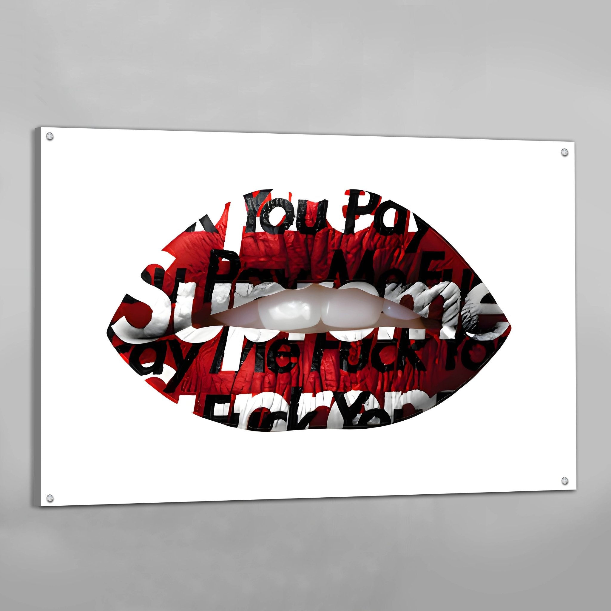 Supreme Lips Wall Art - Luxury Art Canvas