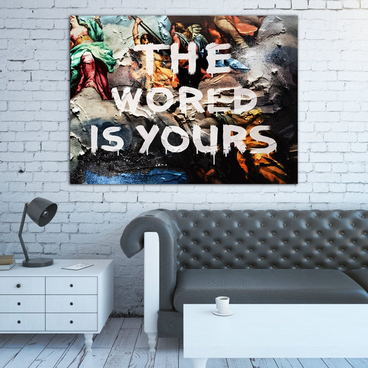 The World Is Yours Wall Art - Luxury Art Canvas