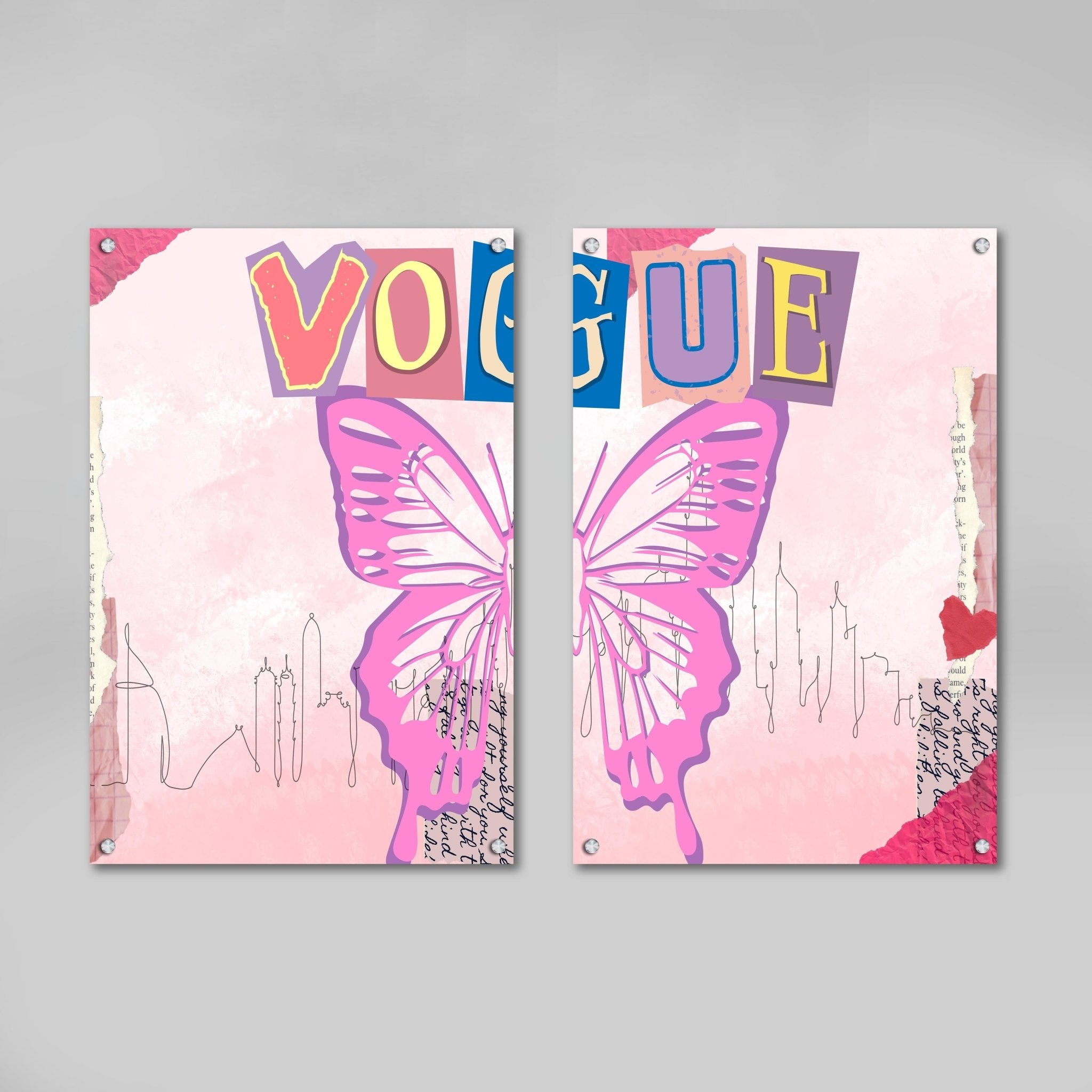 Vintage Vogue Wall Art - Luxury Art Canvas