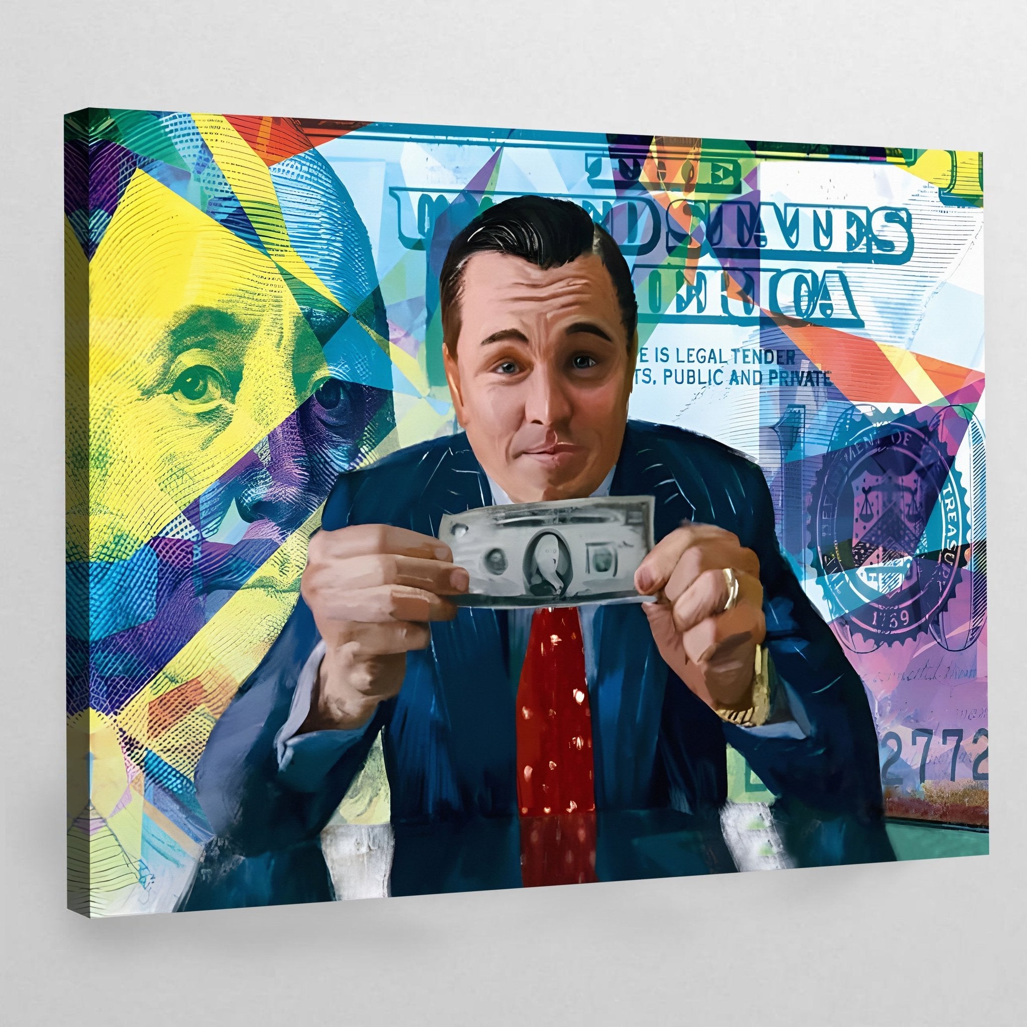 Wolf of Wall Street Pop Art - Luxury Art Canvas