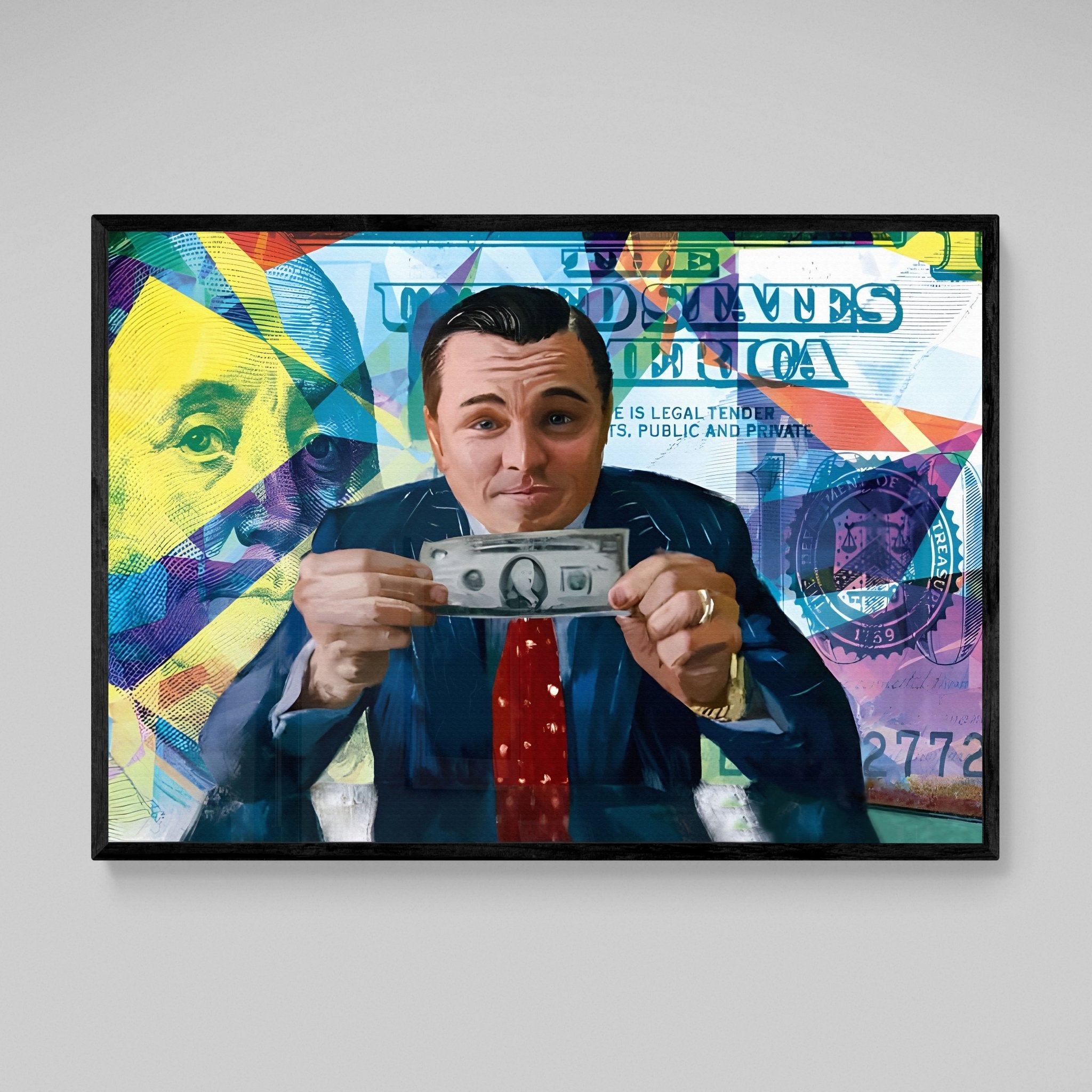 Wolf of Wall Street Pop Art - Luxury Art Canvas
