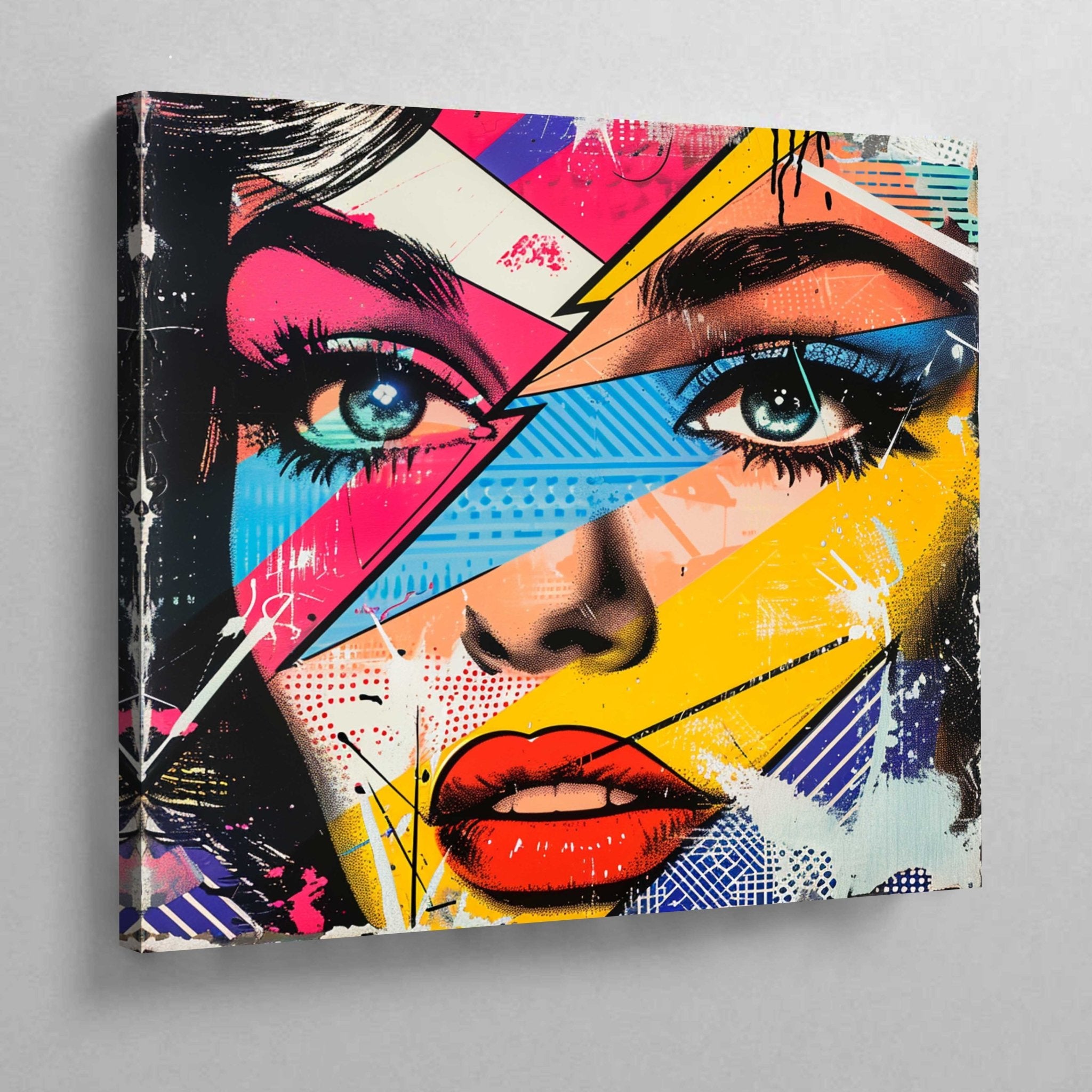 Woman Face Pop Art Canvas - Luxury Art Canvas