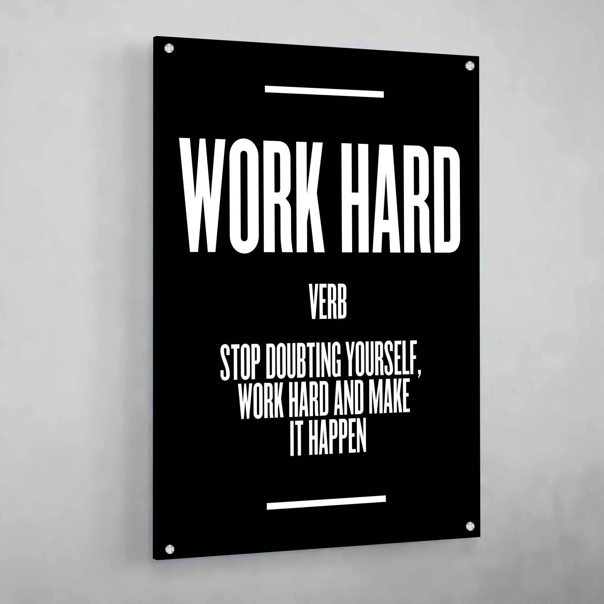 Work Hard Wall Art - Luxury Art Canvas