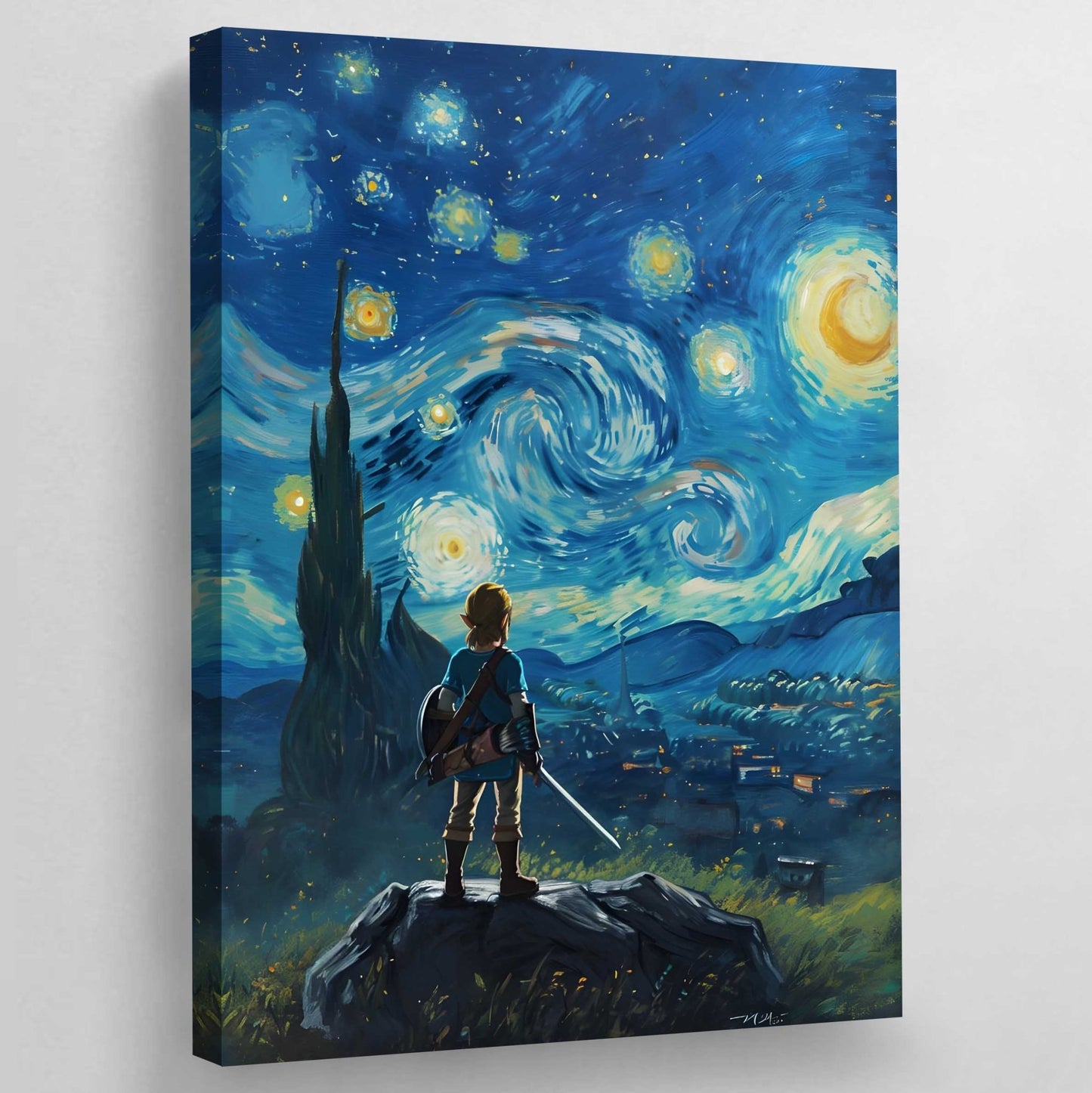 Zeld Starry Night Anime Wall Art - Luxury Art Canvas